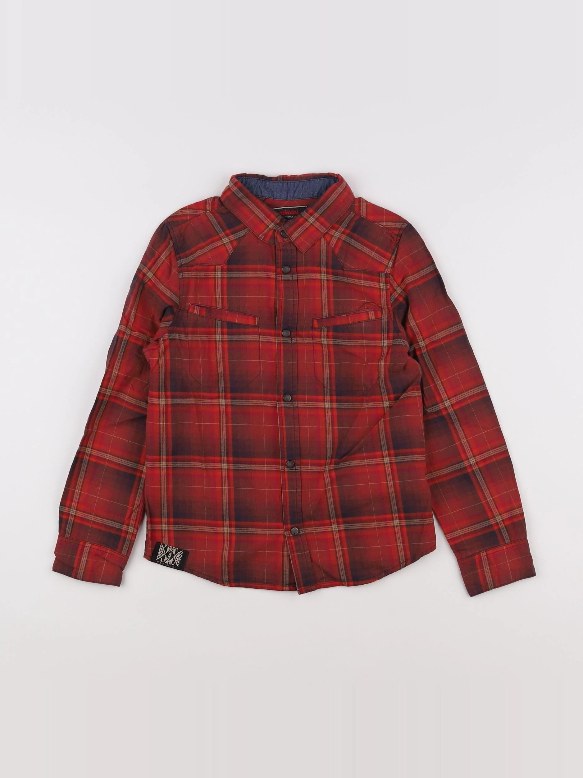 Catimini - chemise rouge - 8 ans