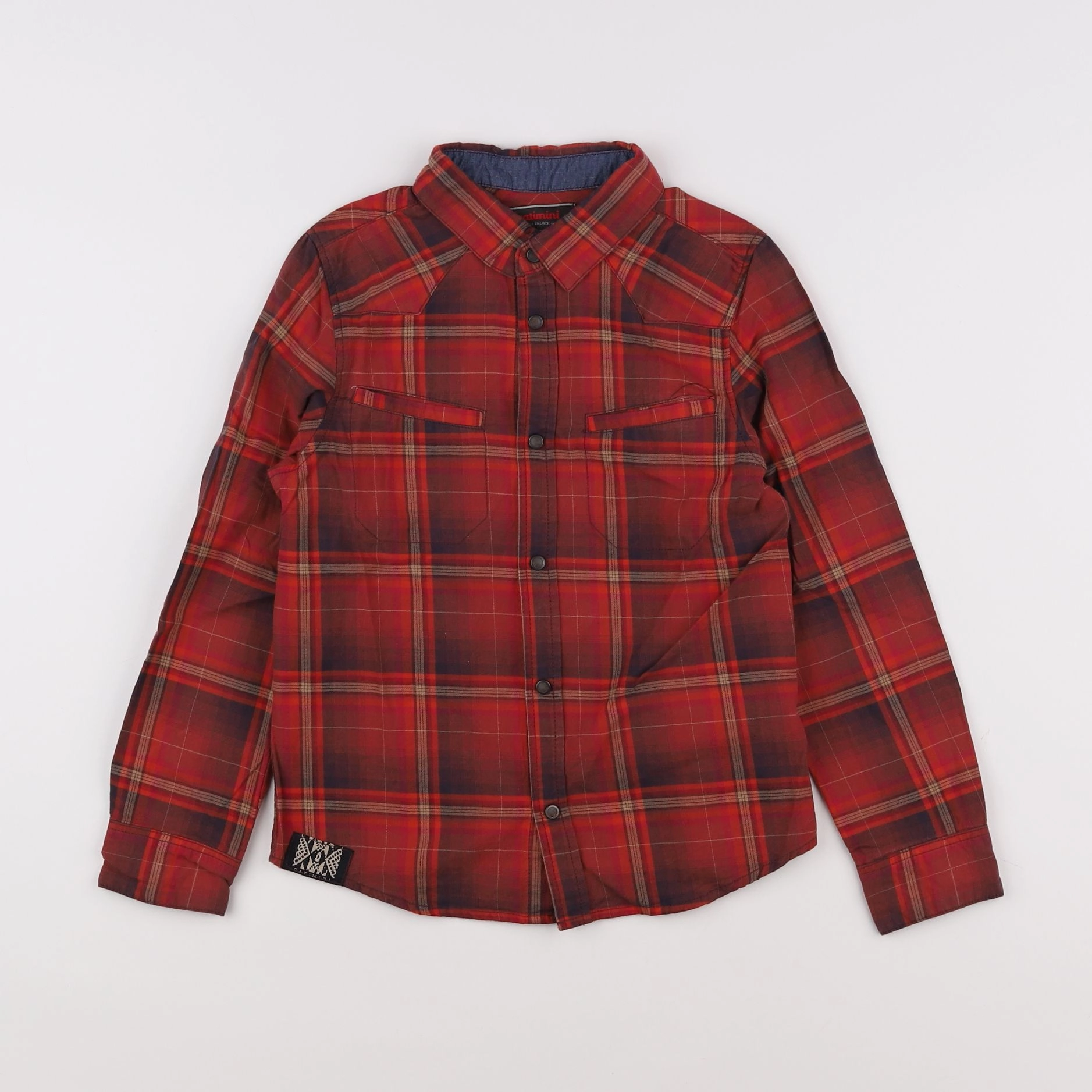 Catimini - chemise rouge - 8 ans