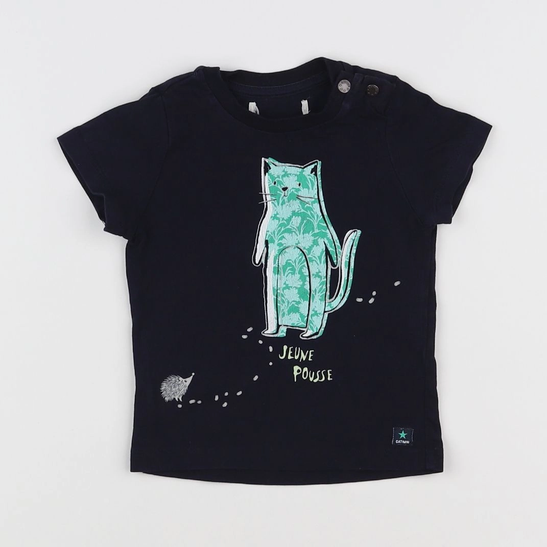 Catimini - tee-shirt bleu - 6/9 mois