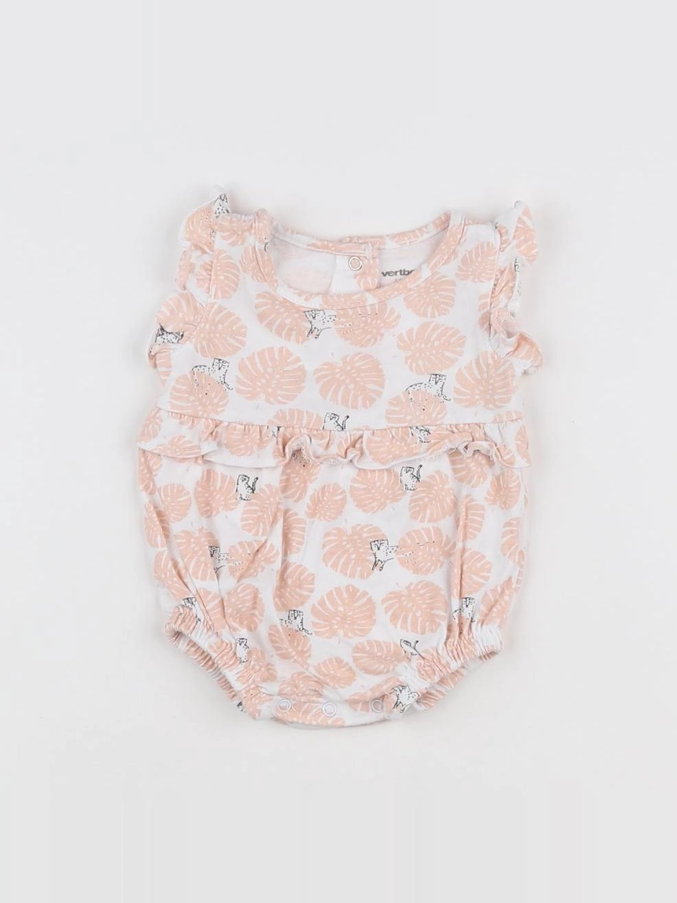 Vertbaudet - combinaison rose - 1 mois