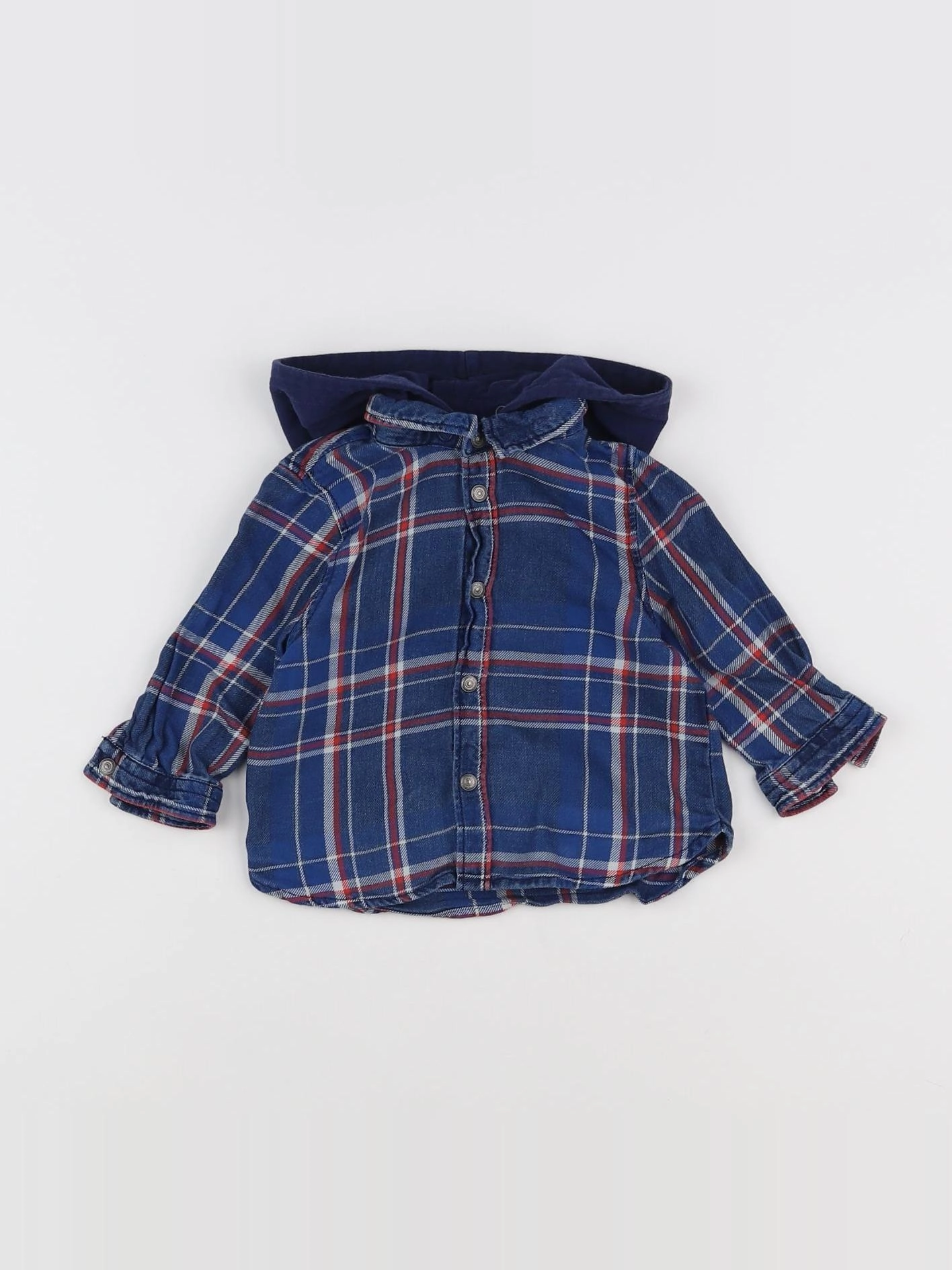 Tape à l'oeil - chemise bleu, rouge - 6 mois