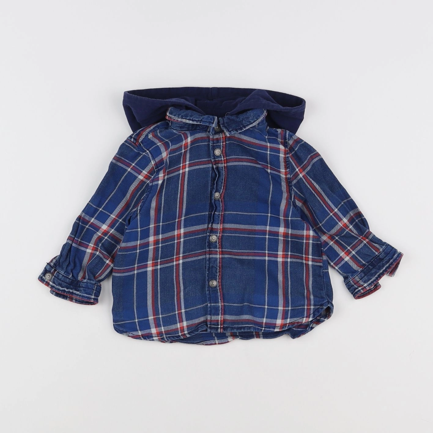 Tape à l'oeil - chemise bleu, rouge - 6 mois