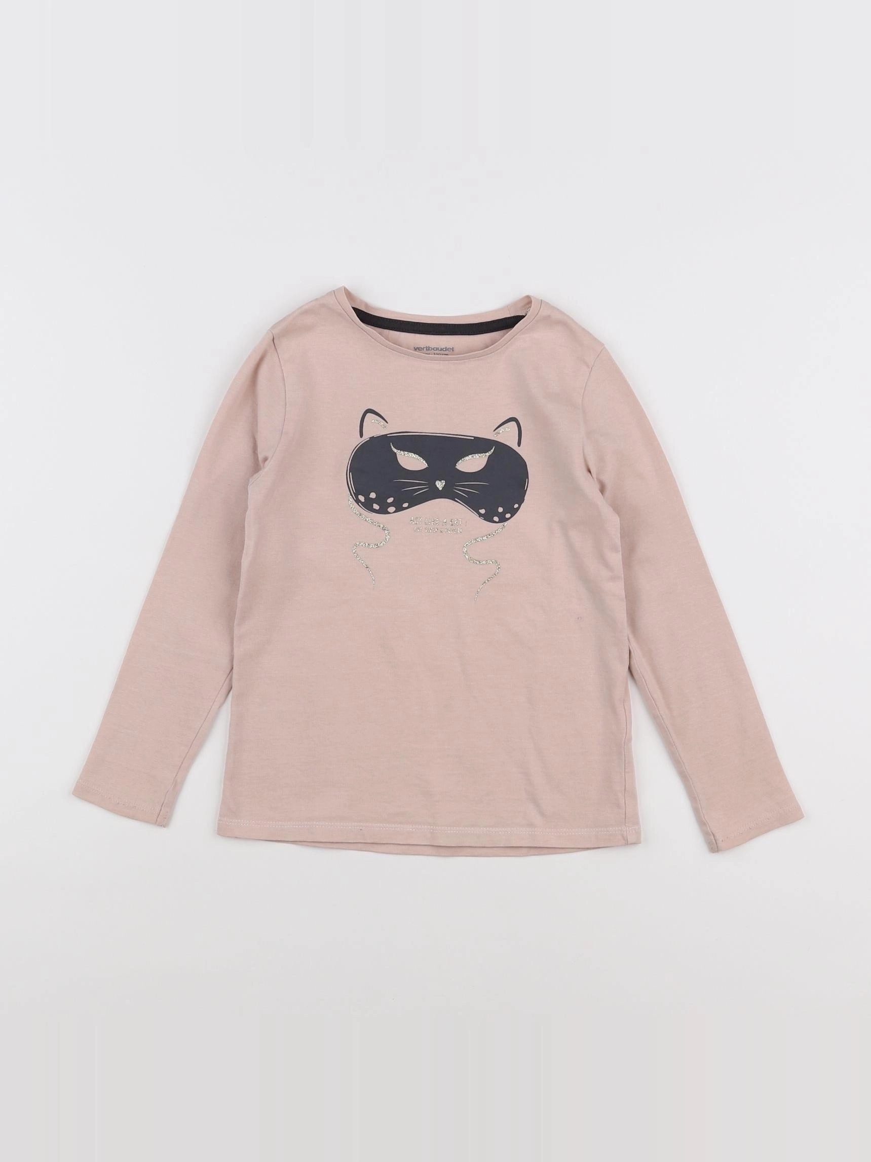 Vertbaudet - tee-shirt rose - 5 ans