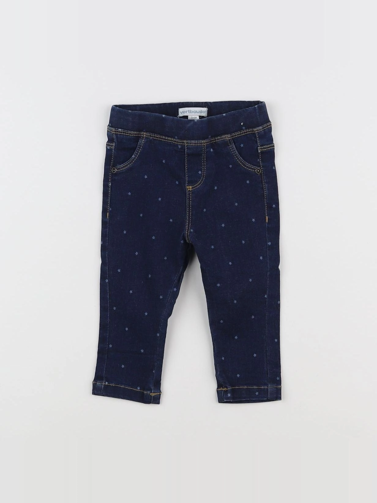 Vertbaudet - jegging bleu - 9 mois