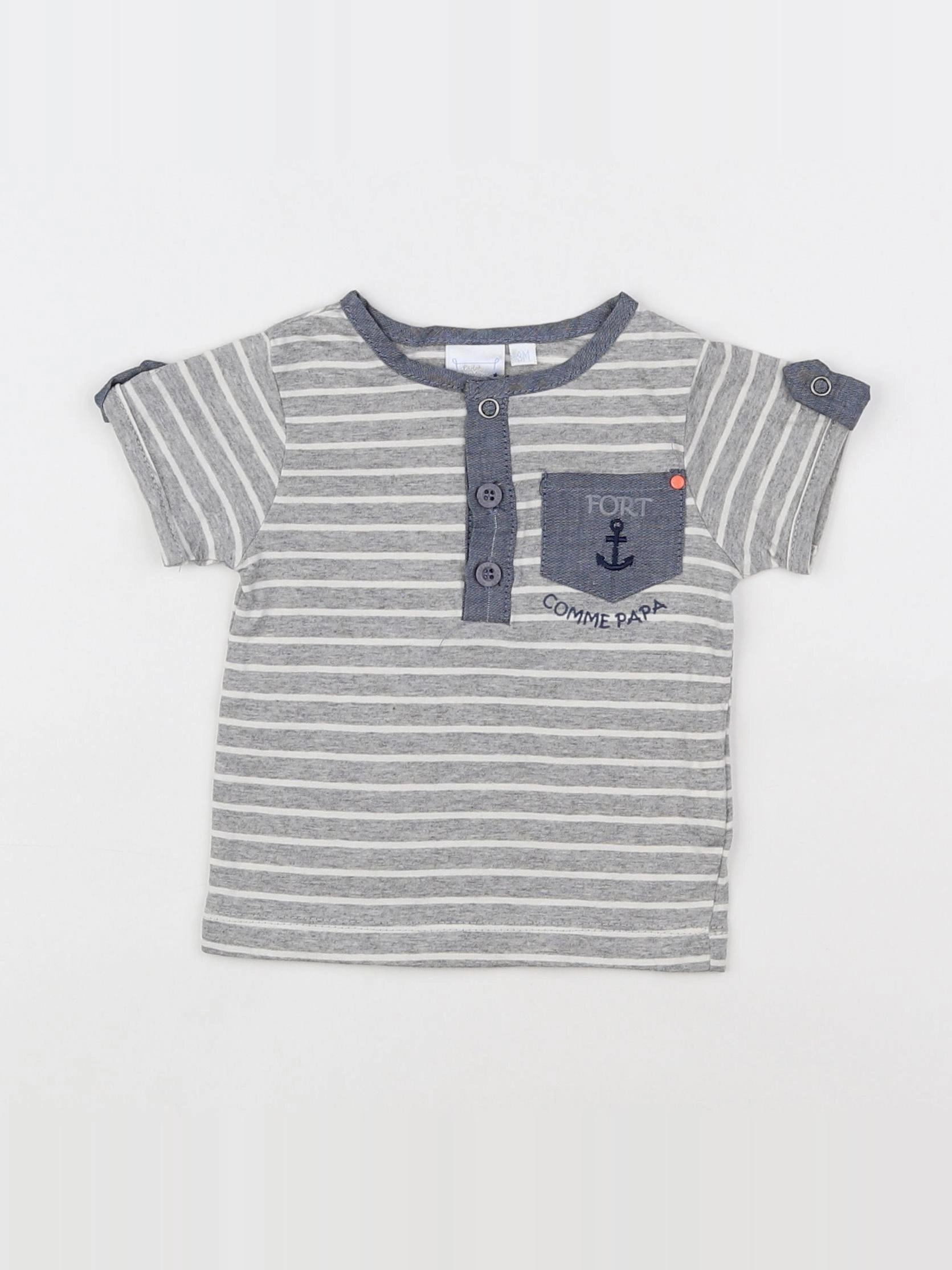 Cadet Rousselle - tee-shirt gris - 3 mois