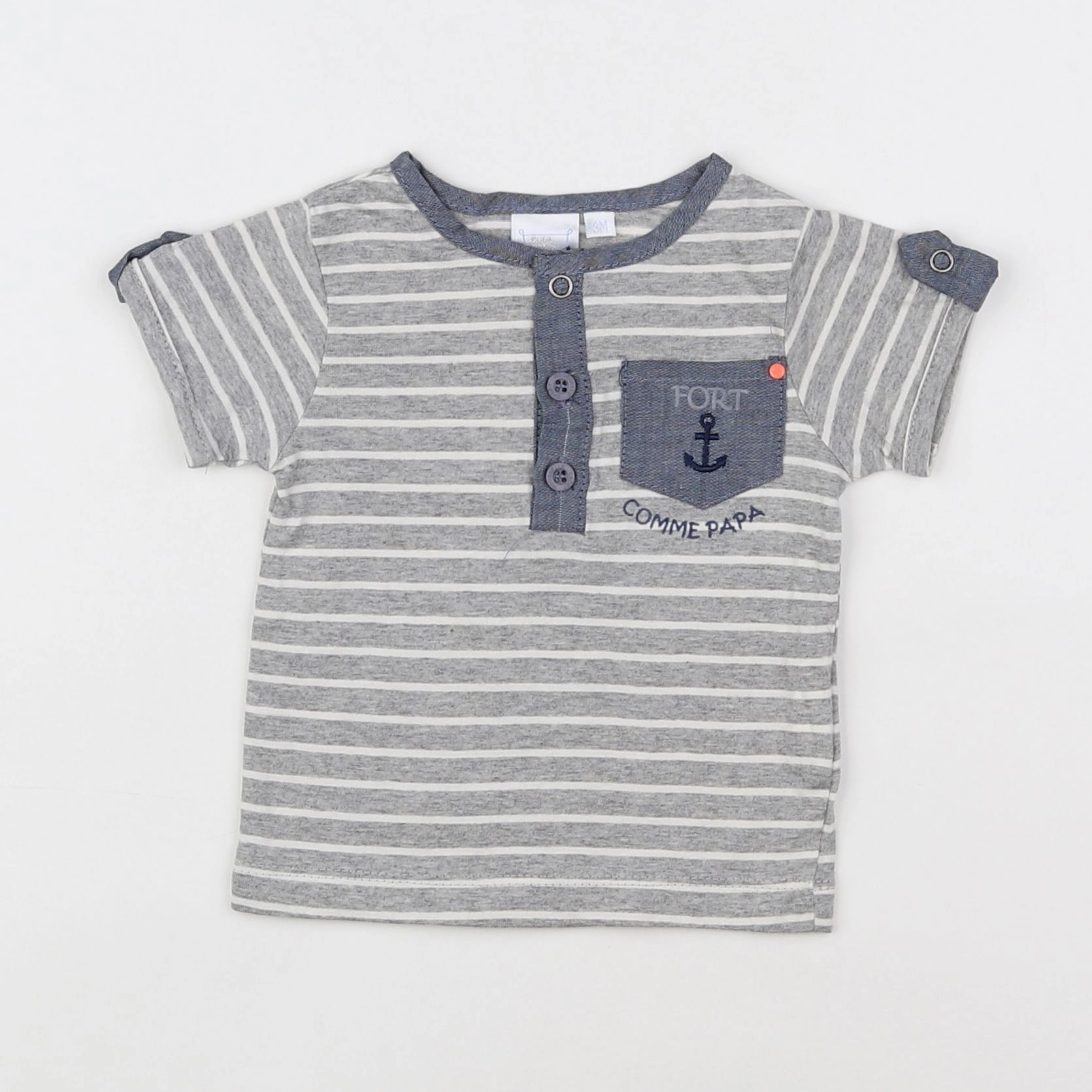 Cadet Rousselle - tee-shirt gris - 3 mois