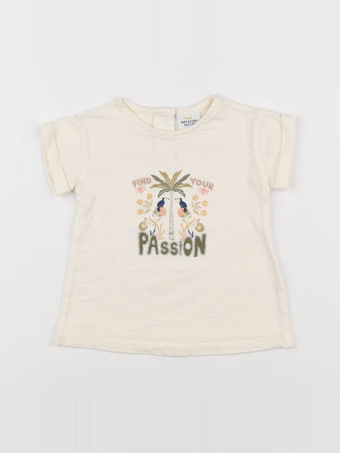 Tape à l'oeil - tee-shirt beige - 9 mois