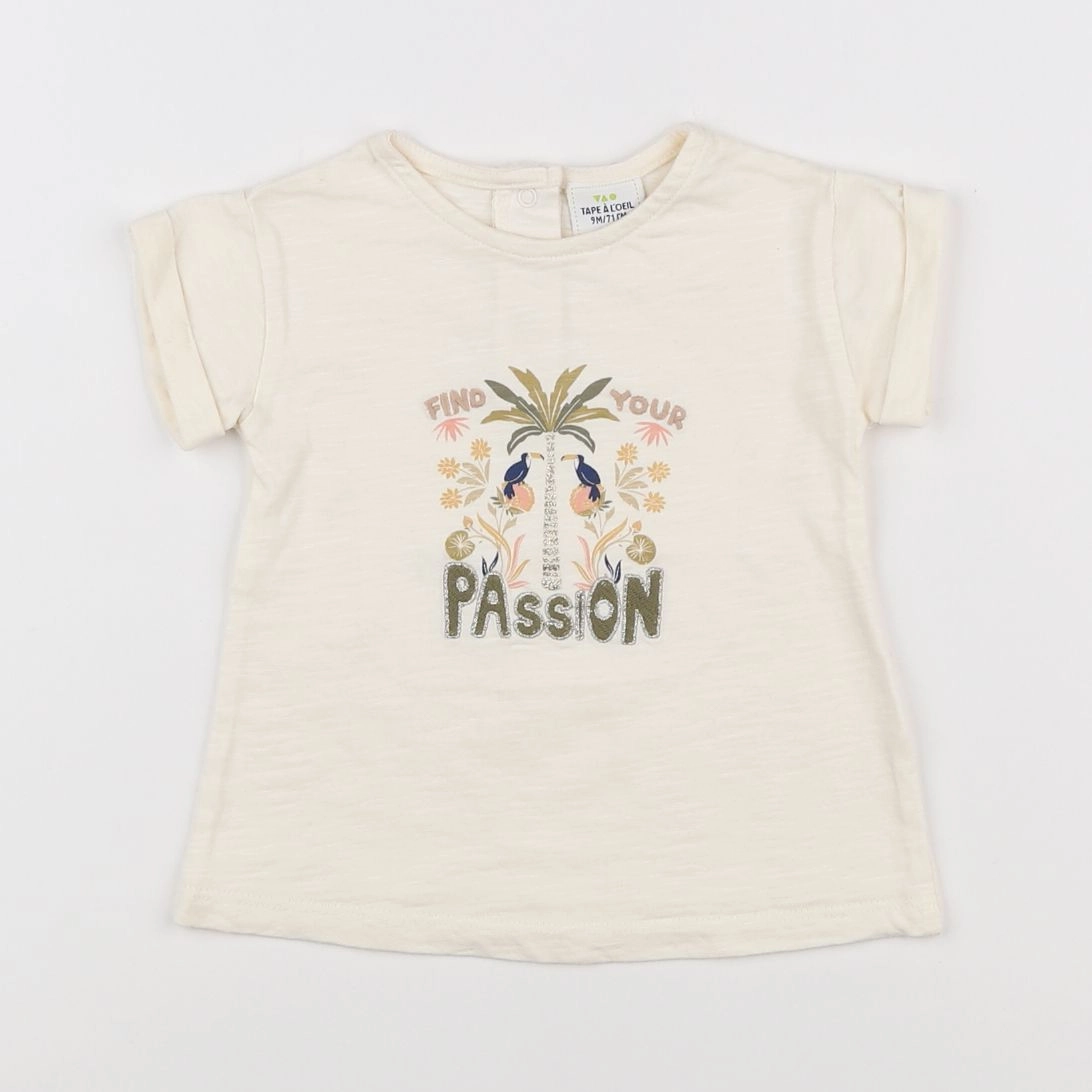 Tape à l'oeil - tee-shirt beige - 9 mois