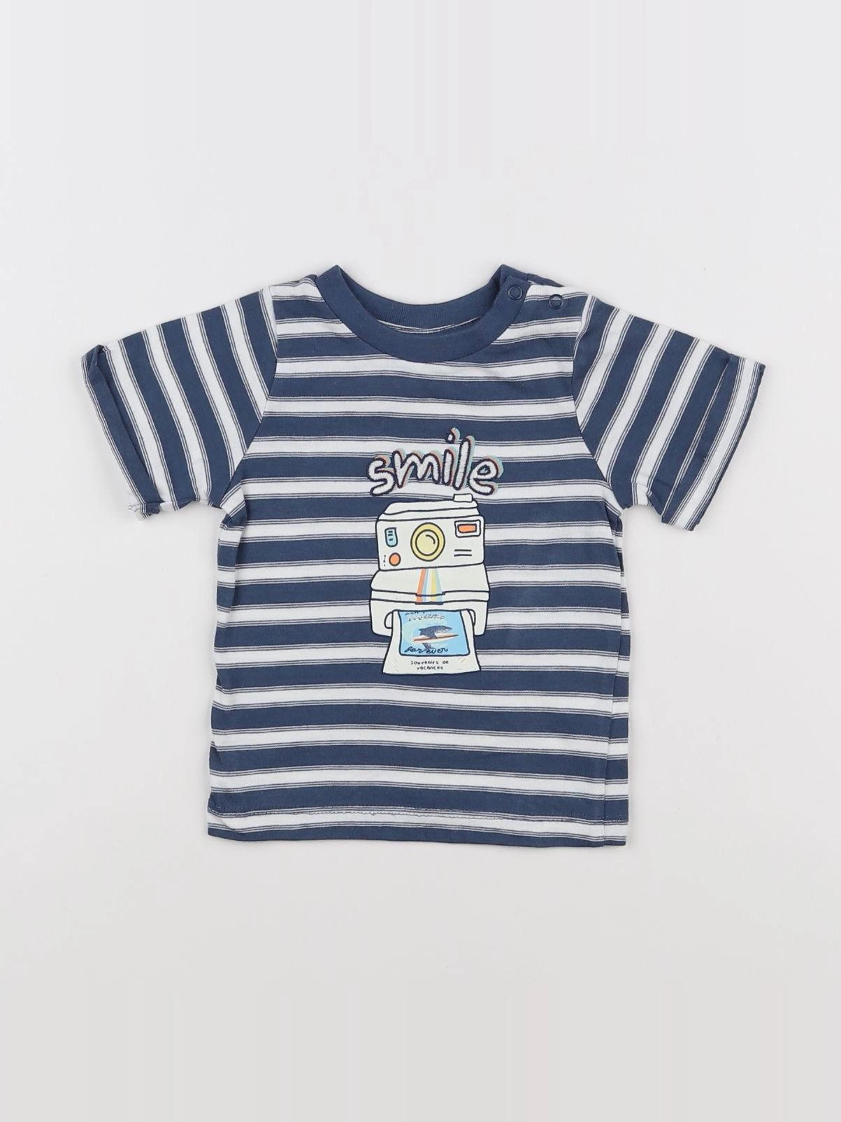 Tape à l'oeil - tee-shirt bleu - 6 mois