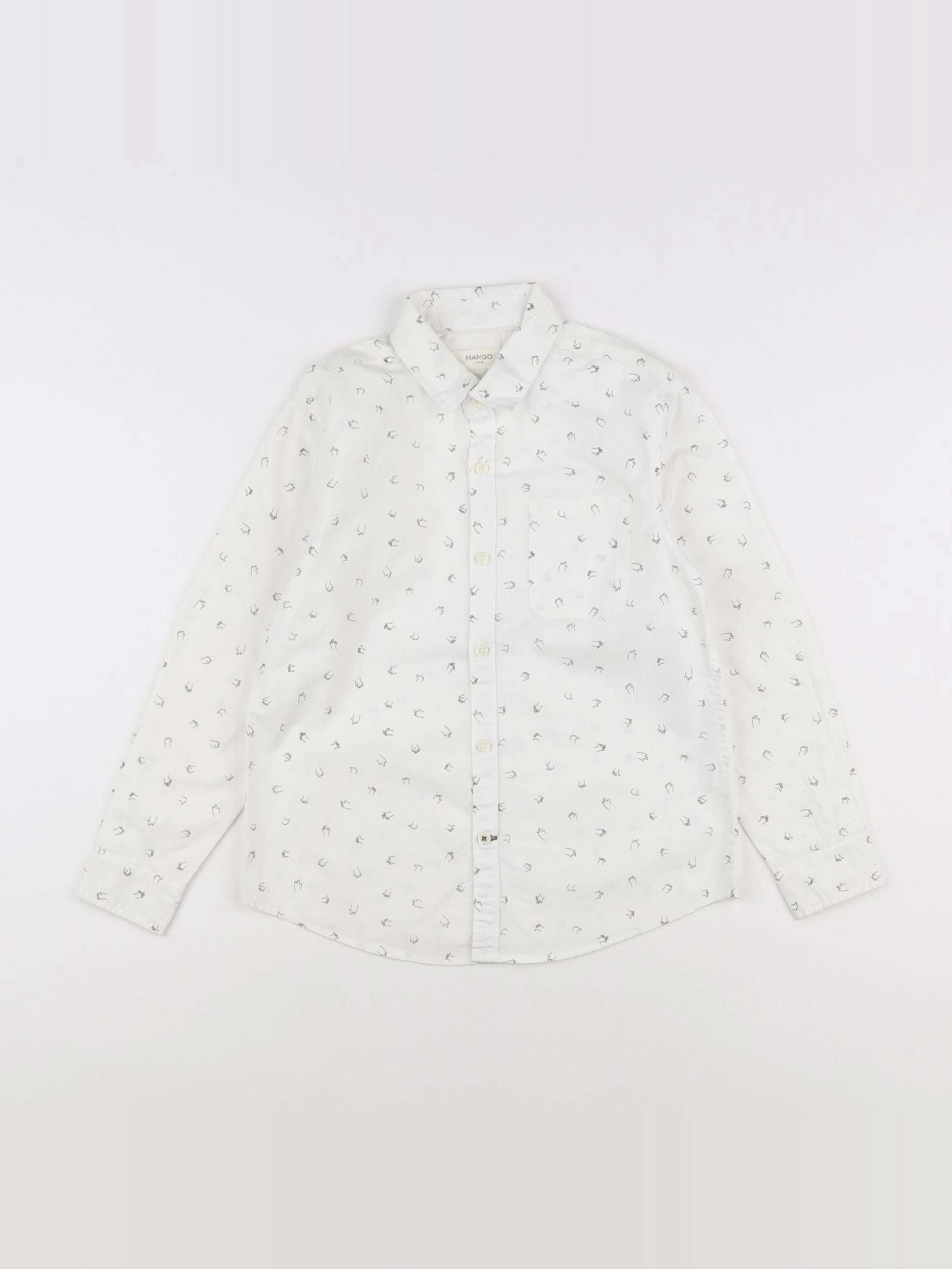 Mango - chemise blanc - 6/7 ans