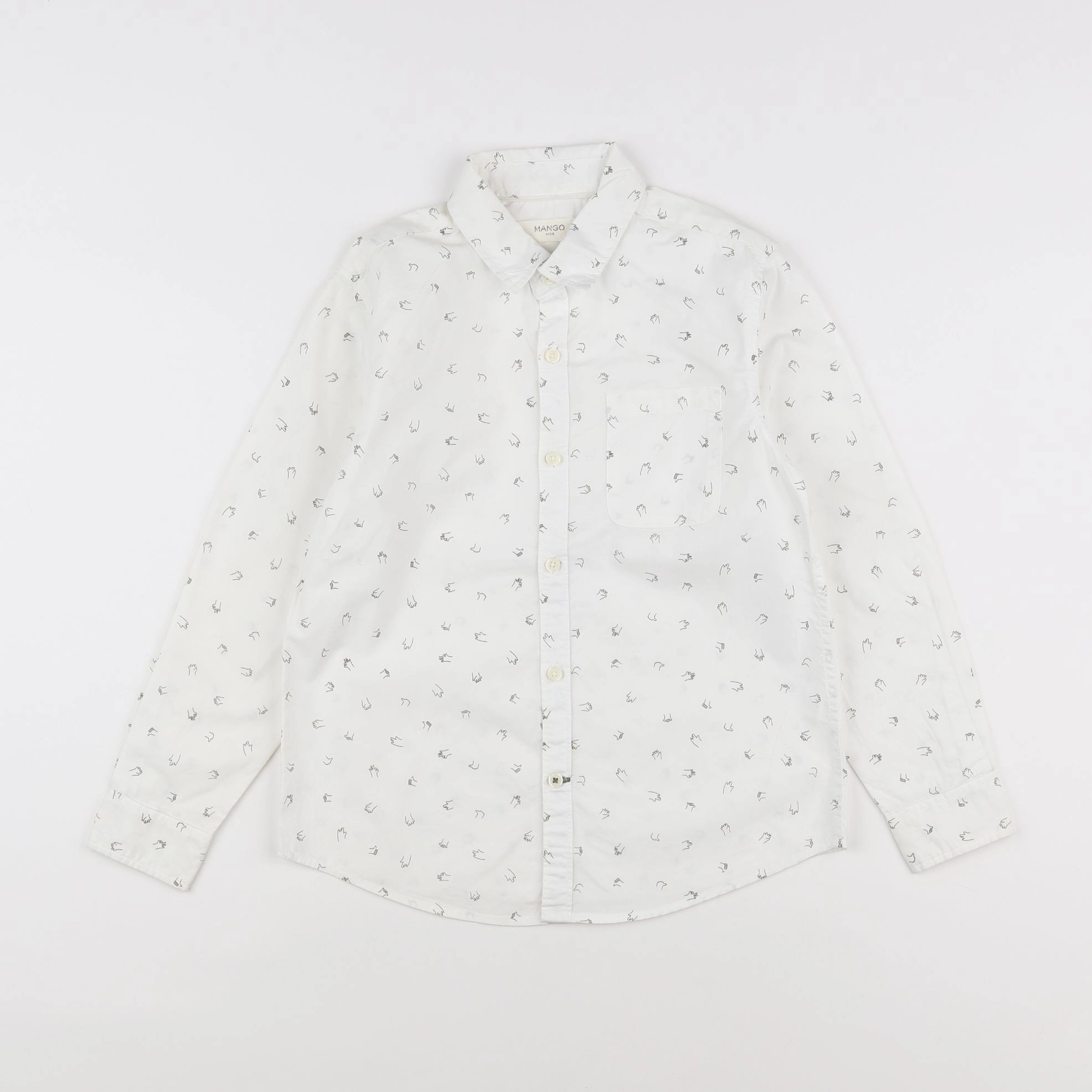 Mango - chemise blanc - 6/7 ans