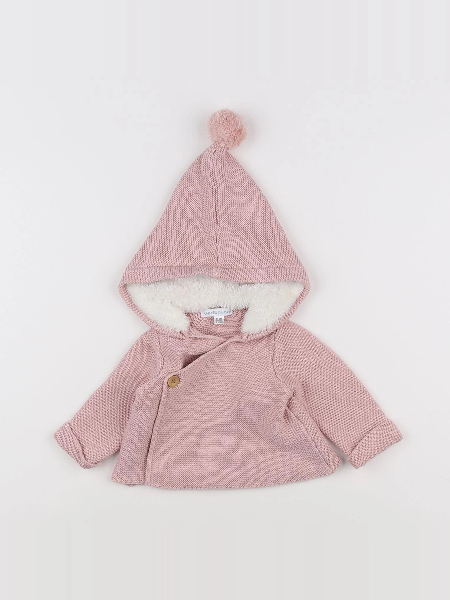 Vertbaudet - veste rose - 3 mois