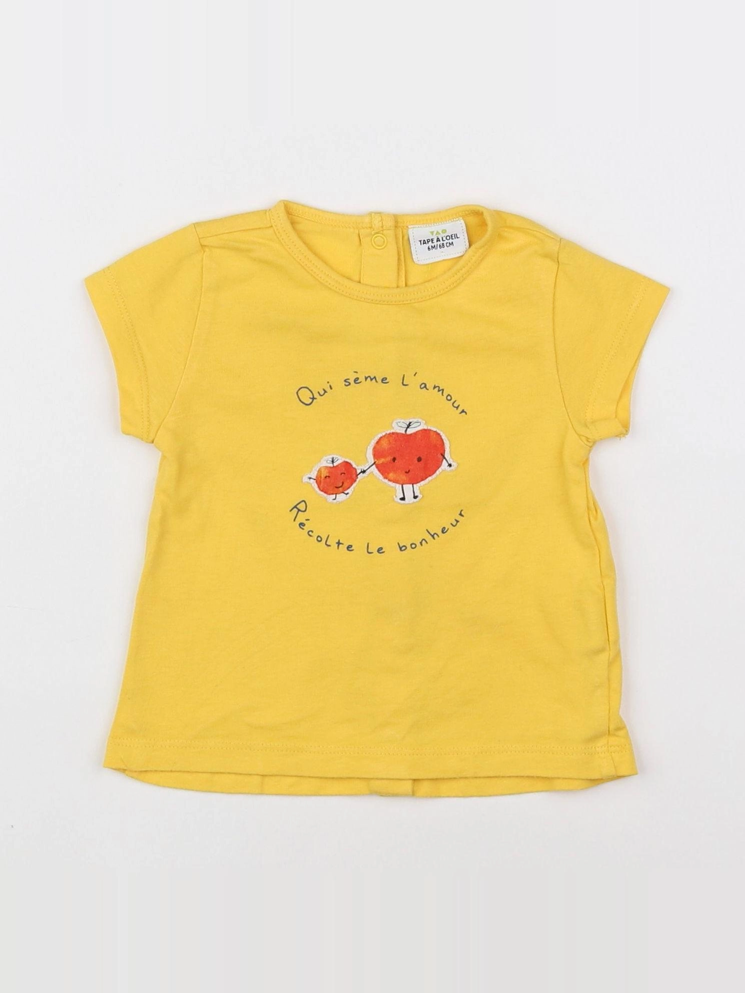 Tape à l'oeil - tee-shirt jaune - 6 mois