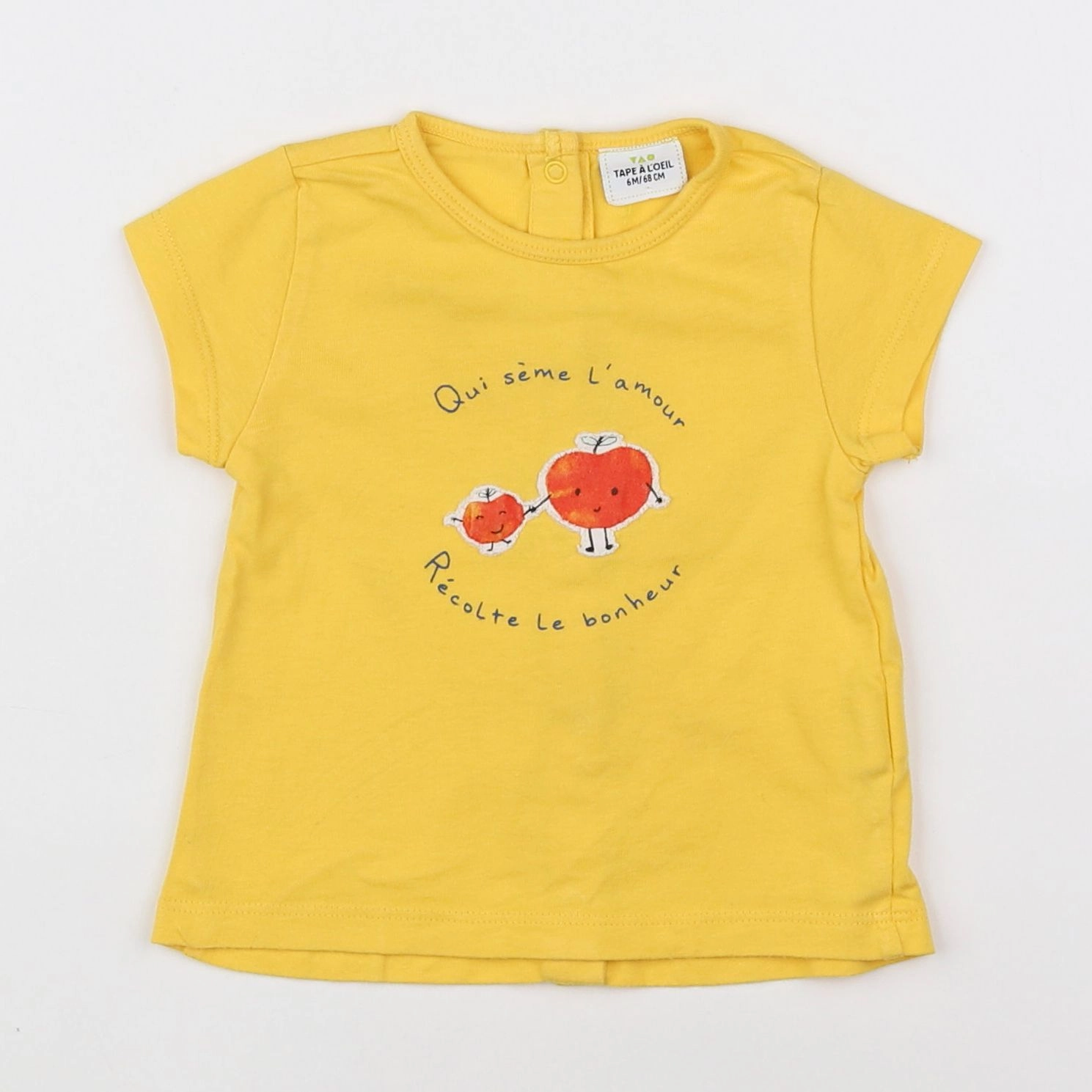 Tape à l'oeil - tee-shirt jaune - 6 mois