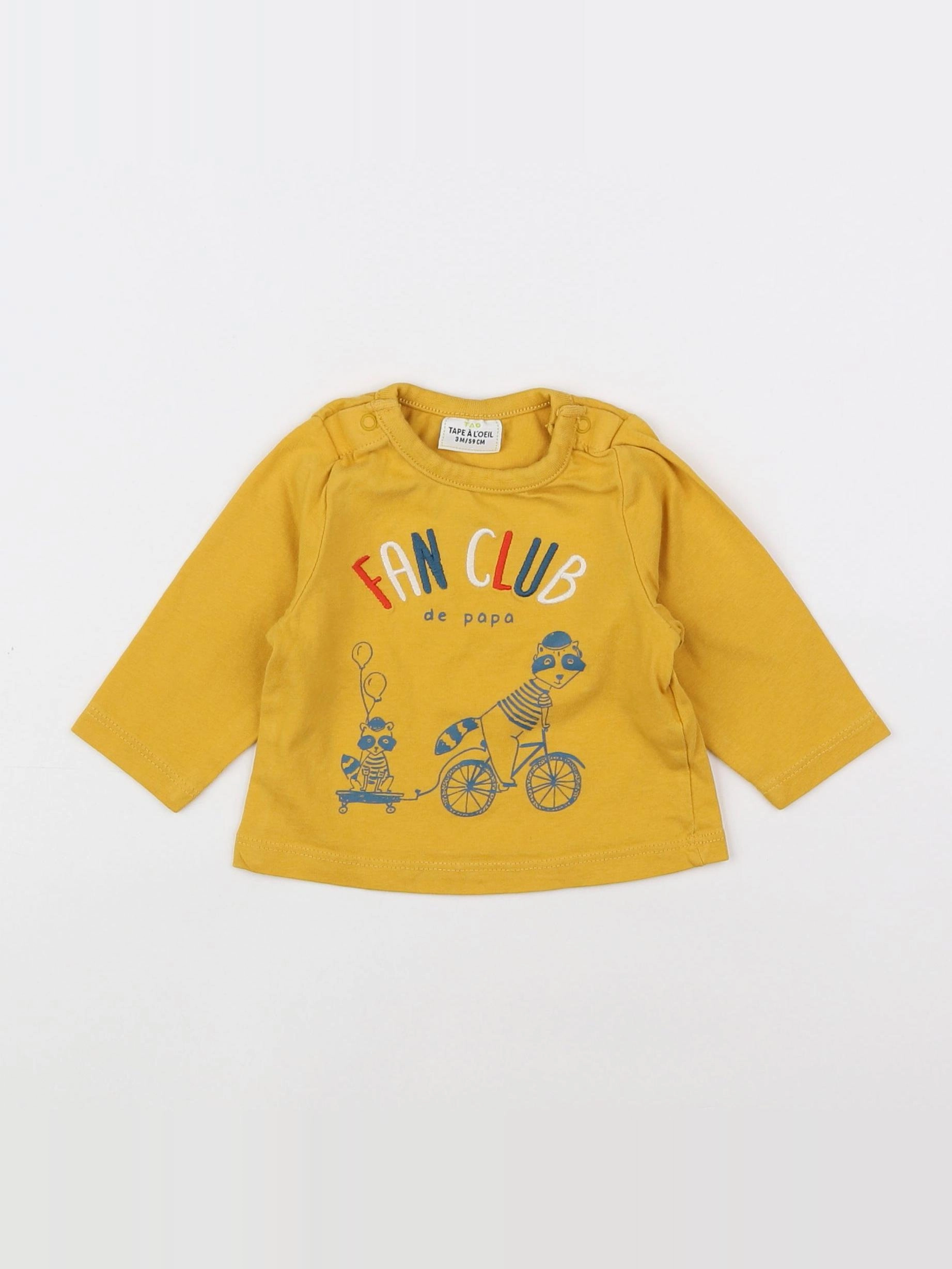Tape à l'oeil - tee-shirt jaune - 3 mois