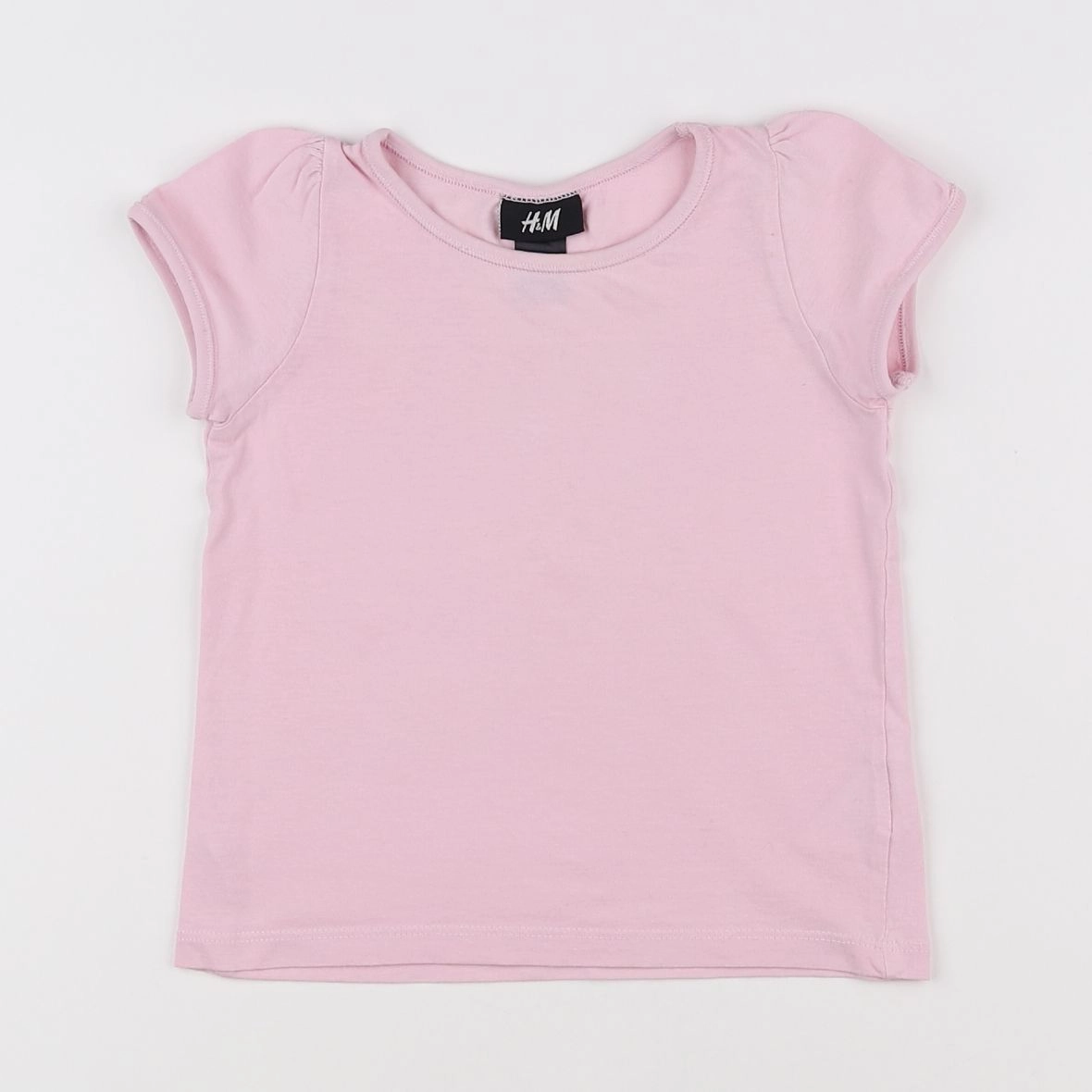 H&M - tee-shirt rose - 12/18 mois
