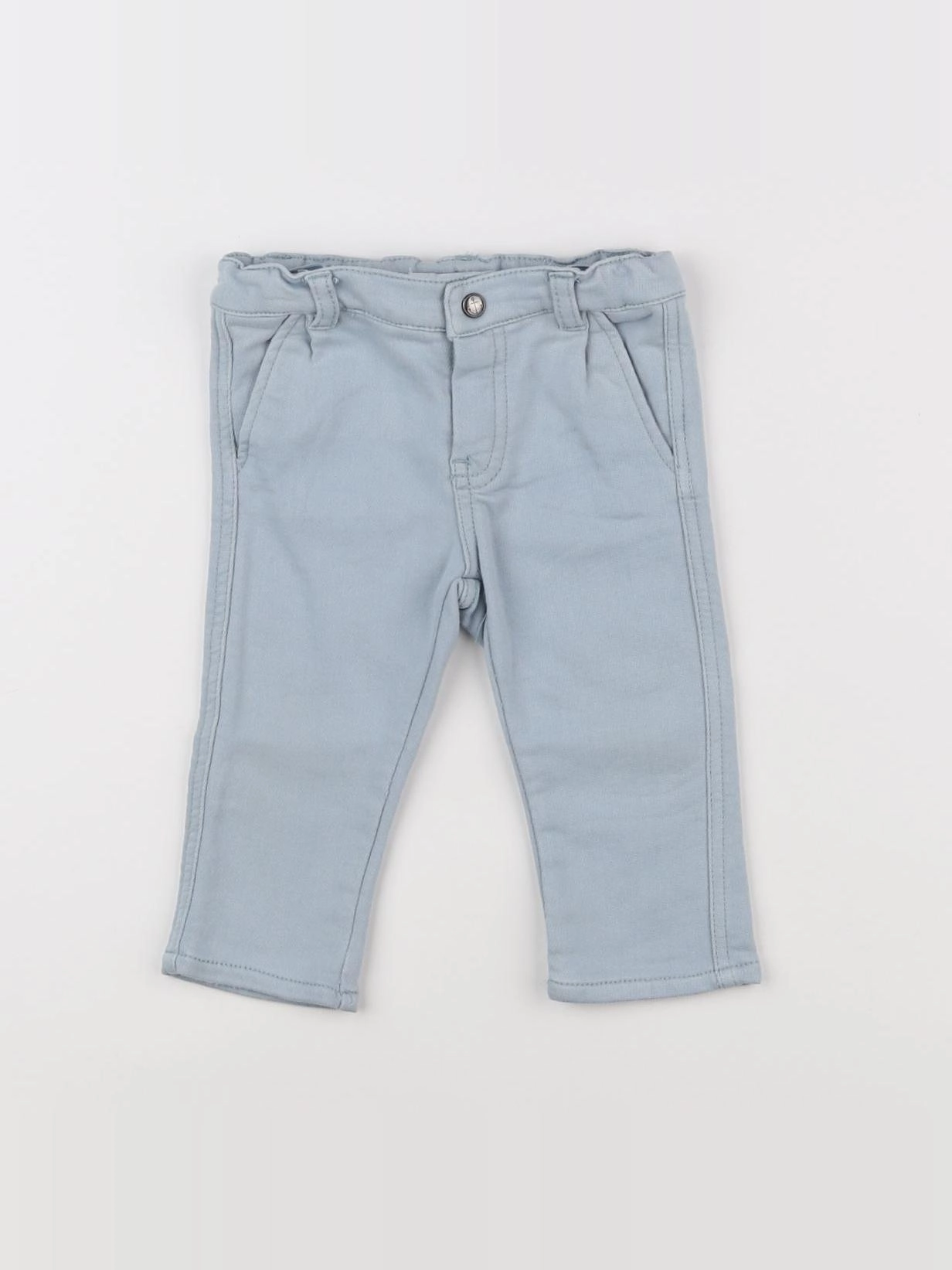 Vertbaudet - pantalon bleu - 9 mois