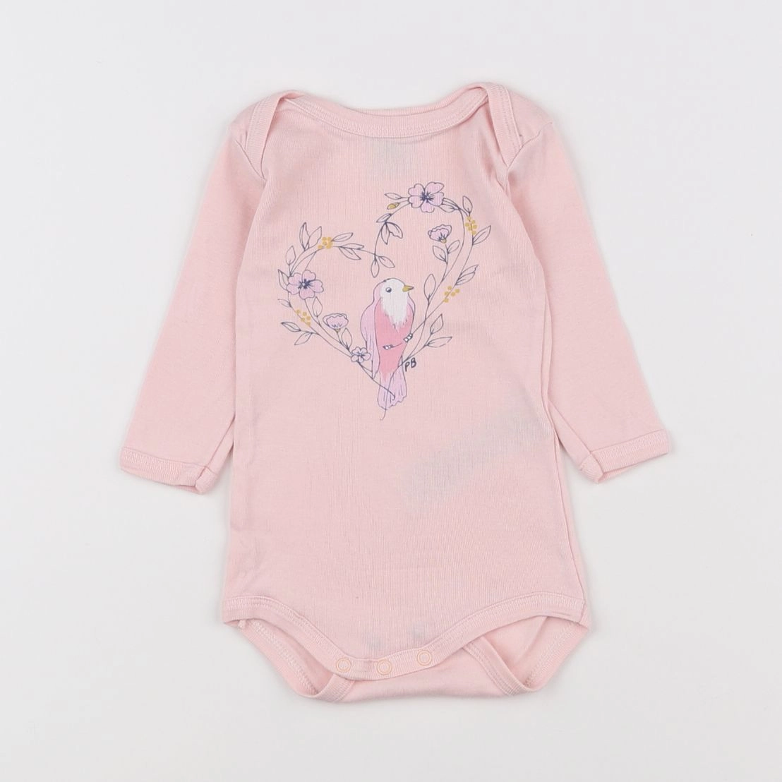 Petit Bateau - body rose - 3 mois