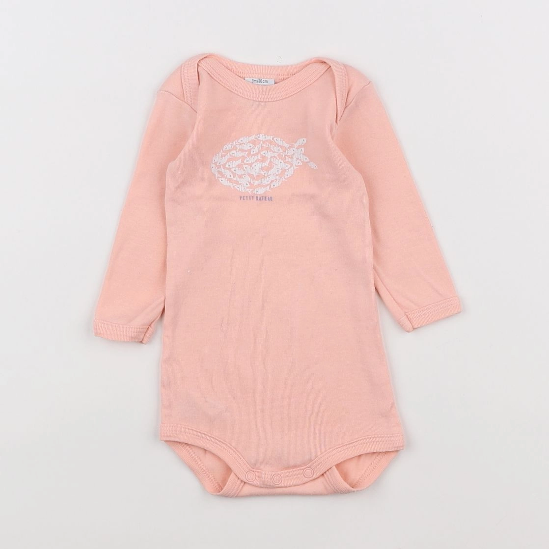 Petit Bateau - body rose - 3 mois