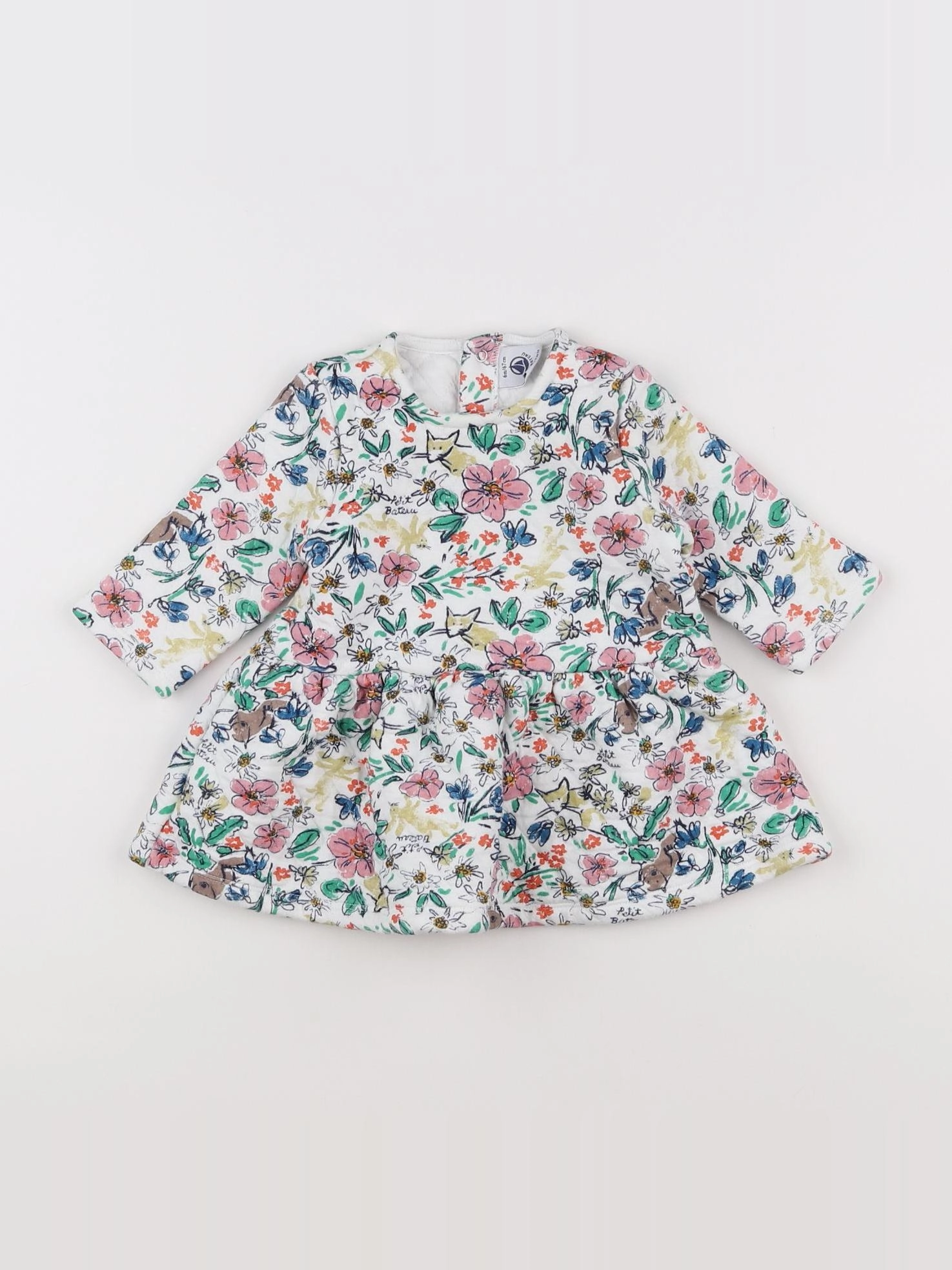 Petit Bateau - robe multicolore - 6 mois
