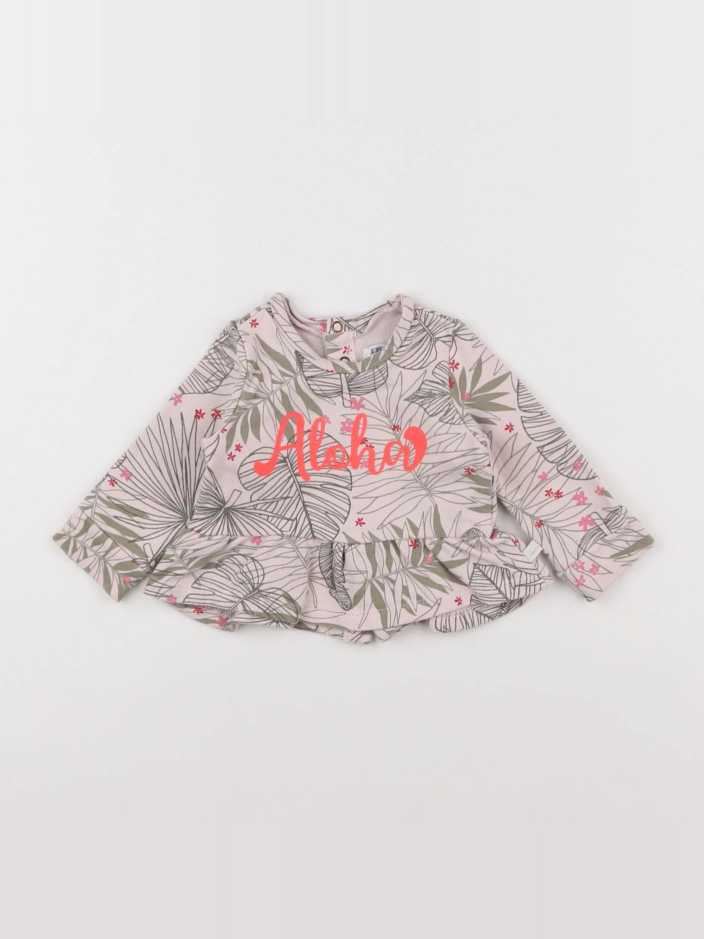 IKKS - sweat imprimé au dos rose - 6 mois