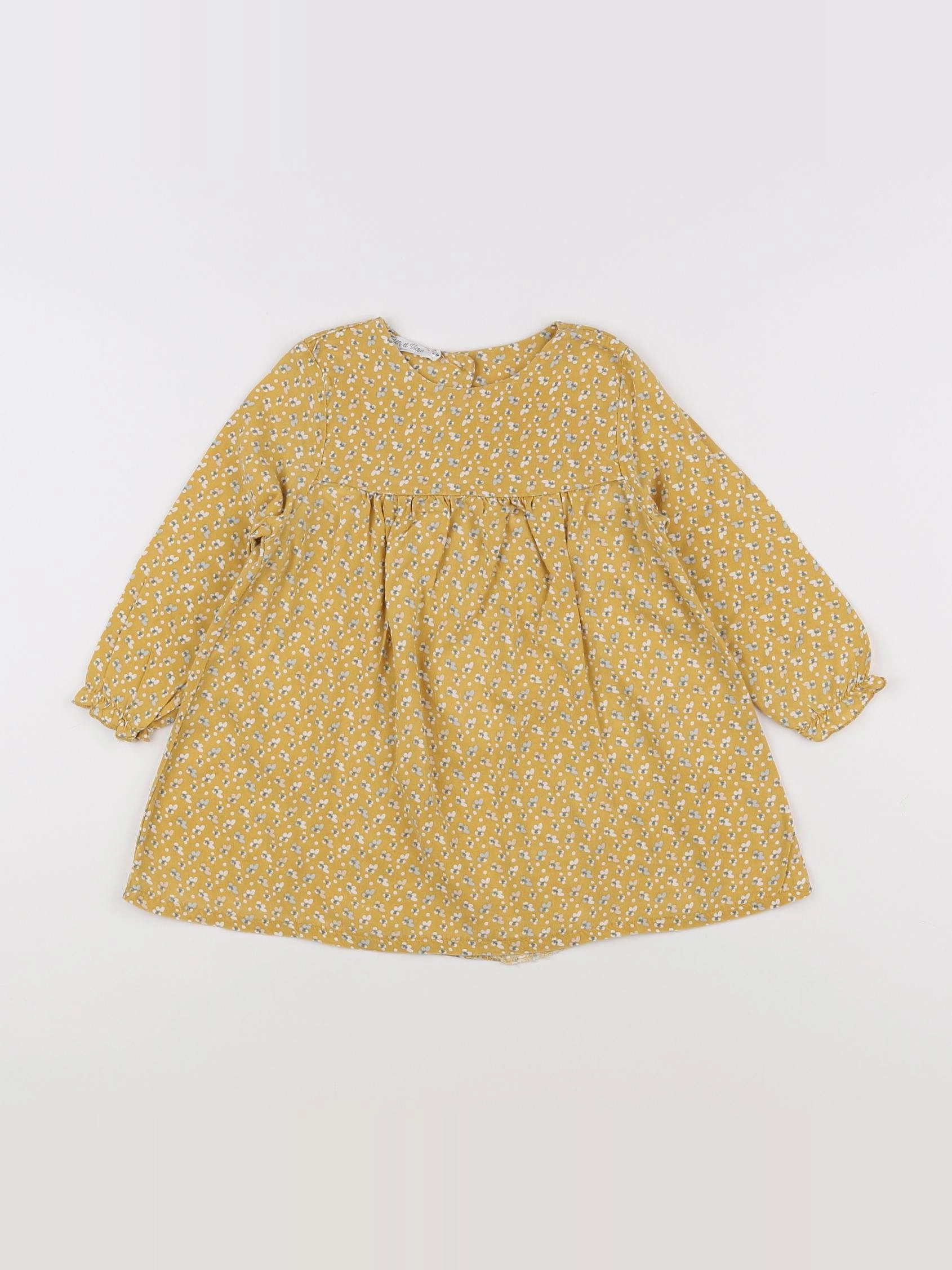 Eden & Victor - robe jaune - 12 mois