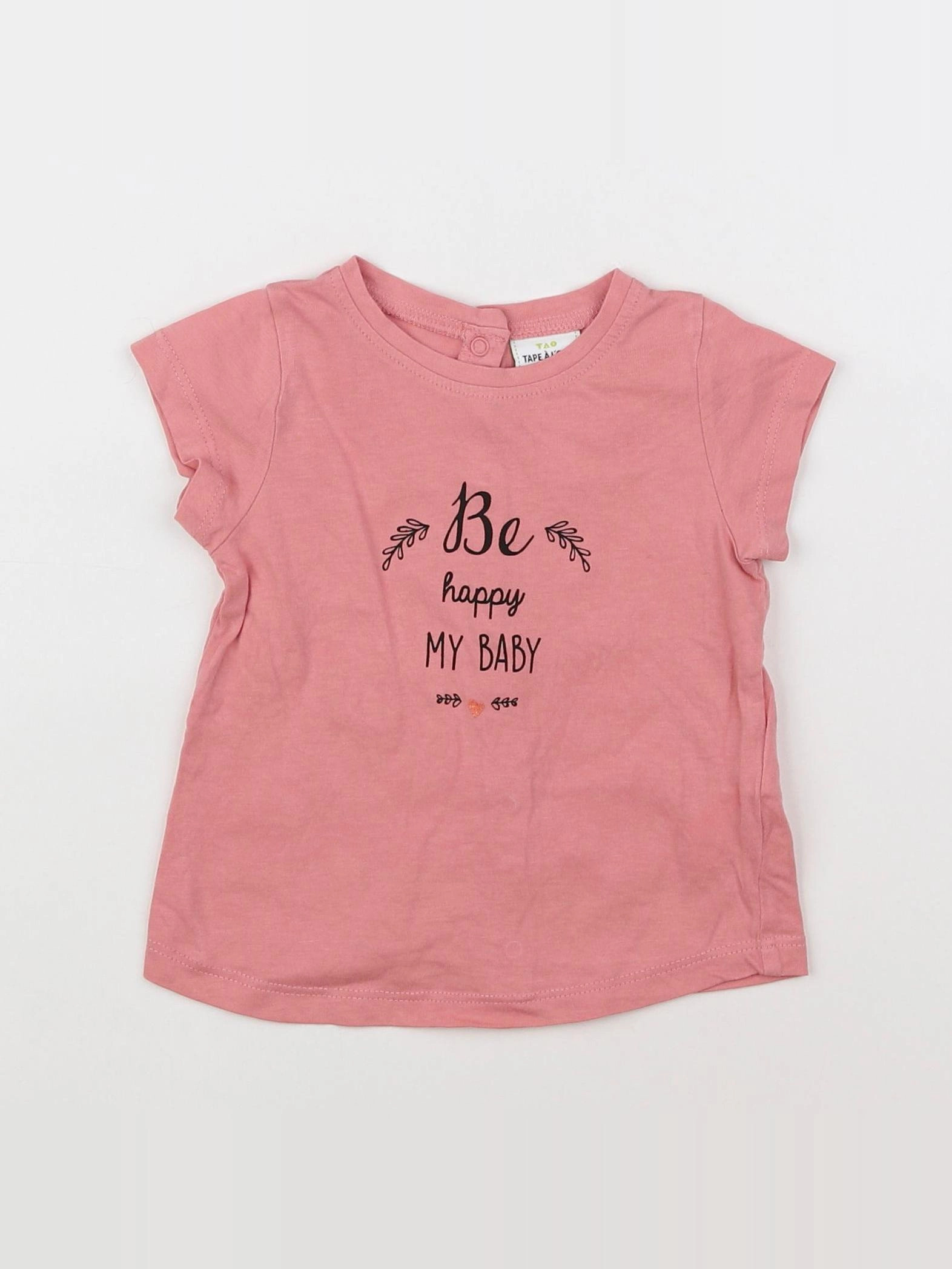 Tape à l'oeil - tee-shirt rose - 6 mois