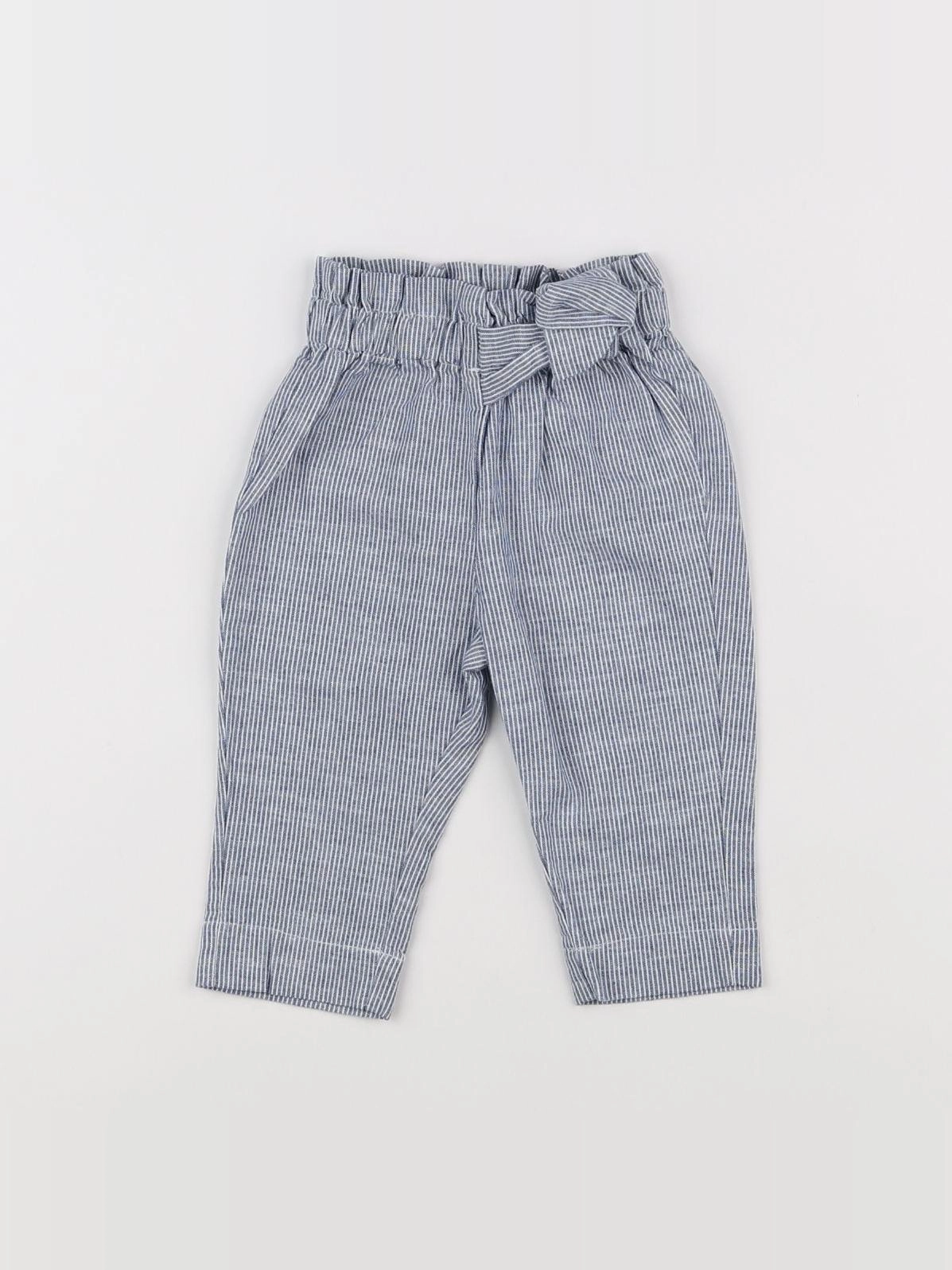 Vertbaudet - pantalon gris - 6 mois