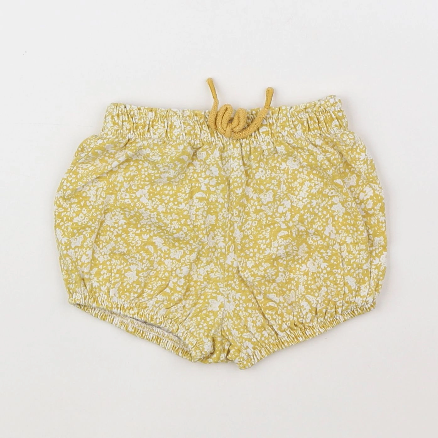Vertbaudet - short blanc, jaune - 12 mois