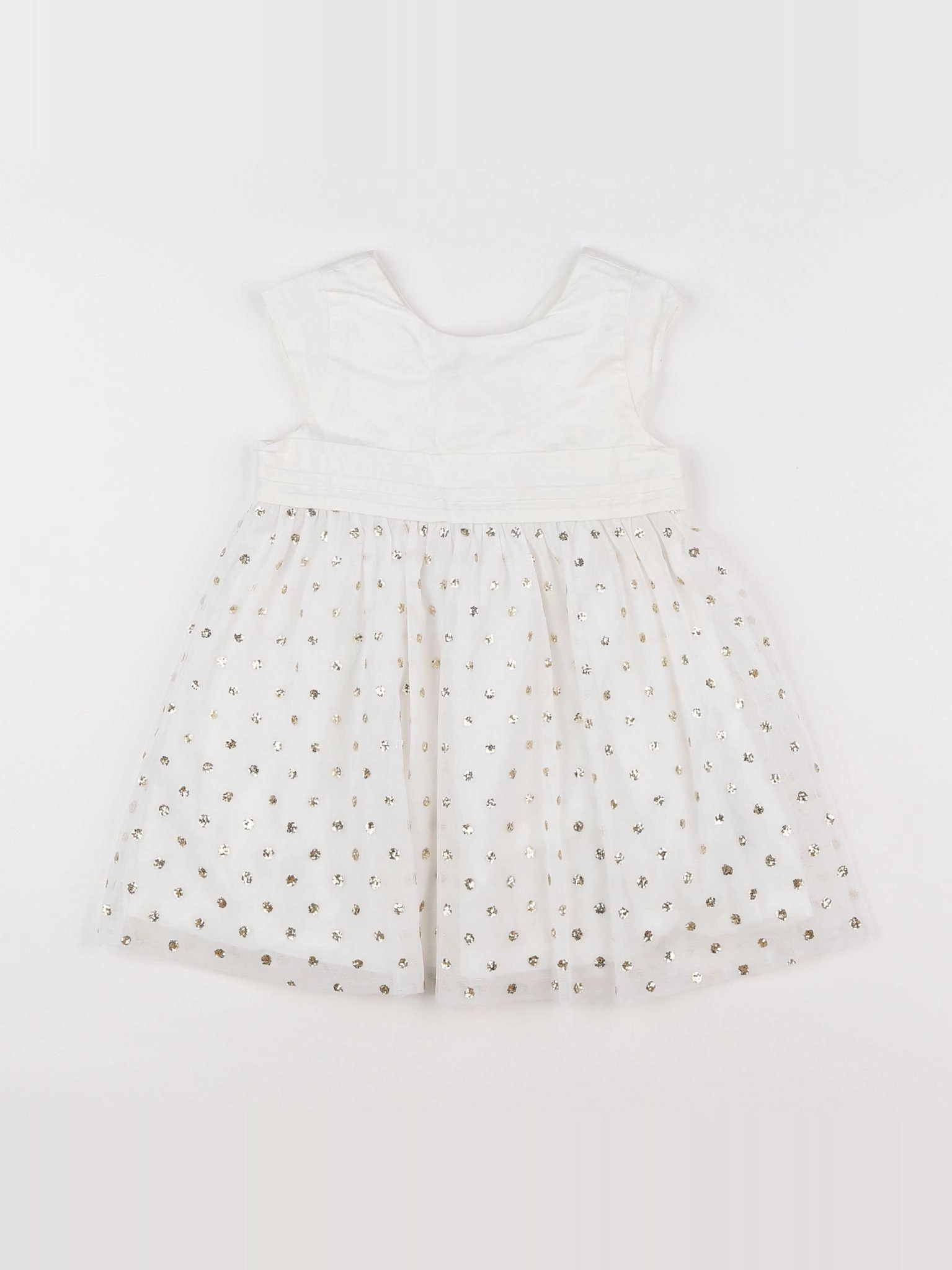 Petit Bateau - robe blanc - 18 mois