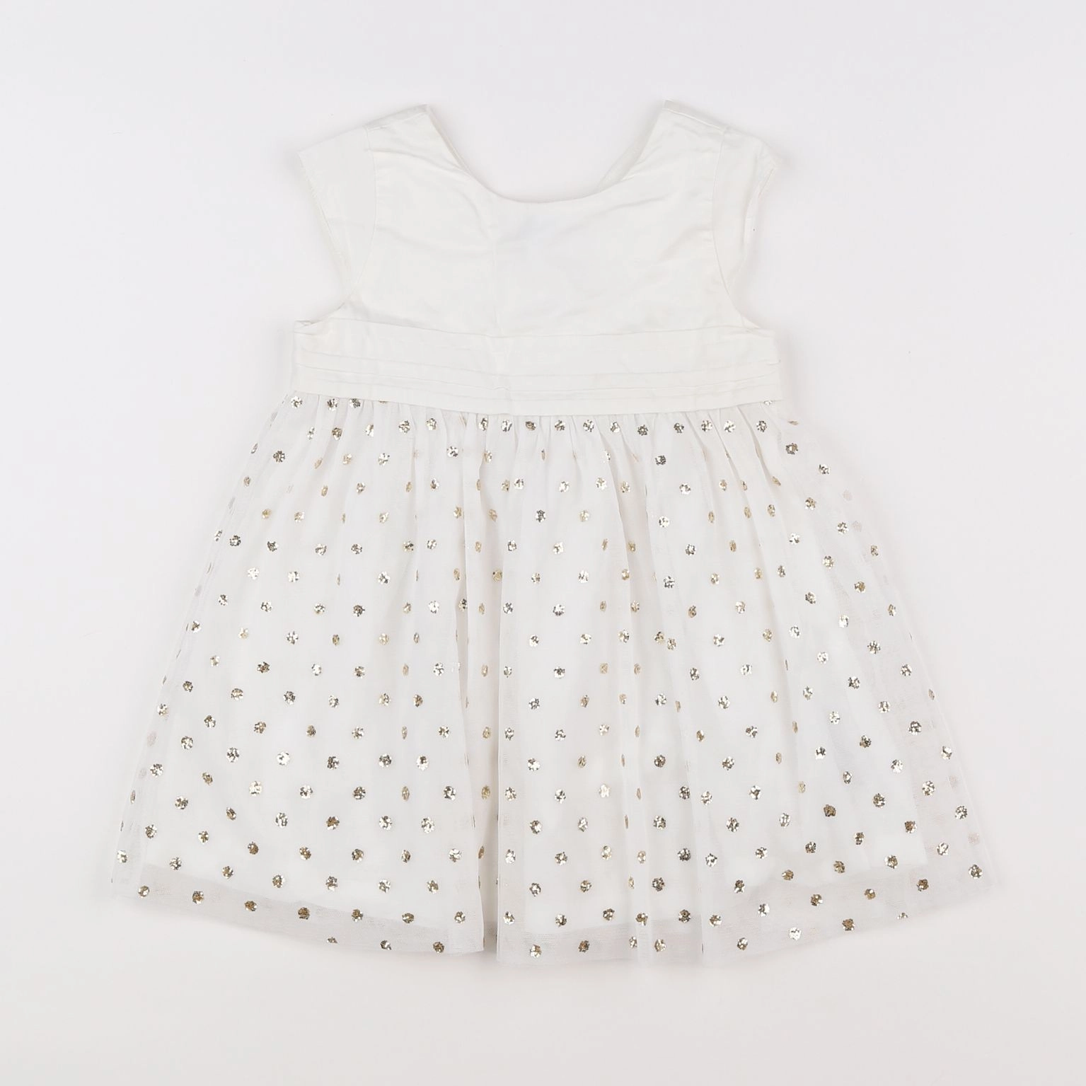 Petit Bateau - robe blanc - 18 mois