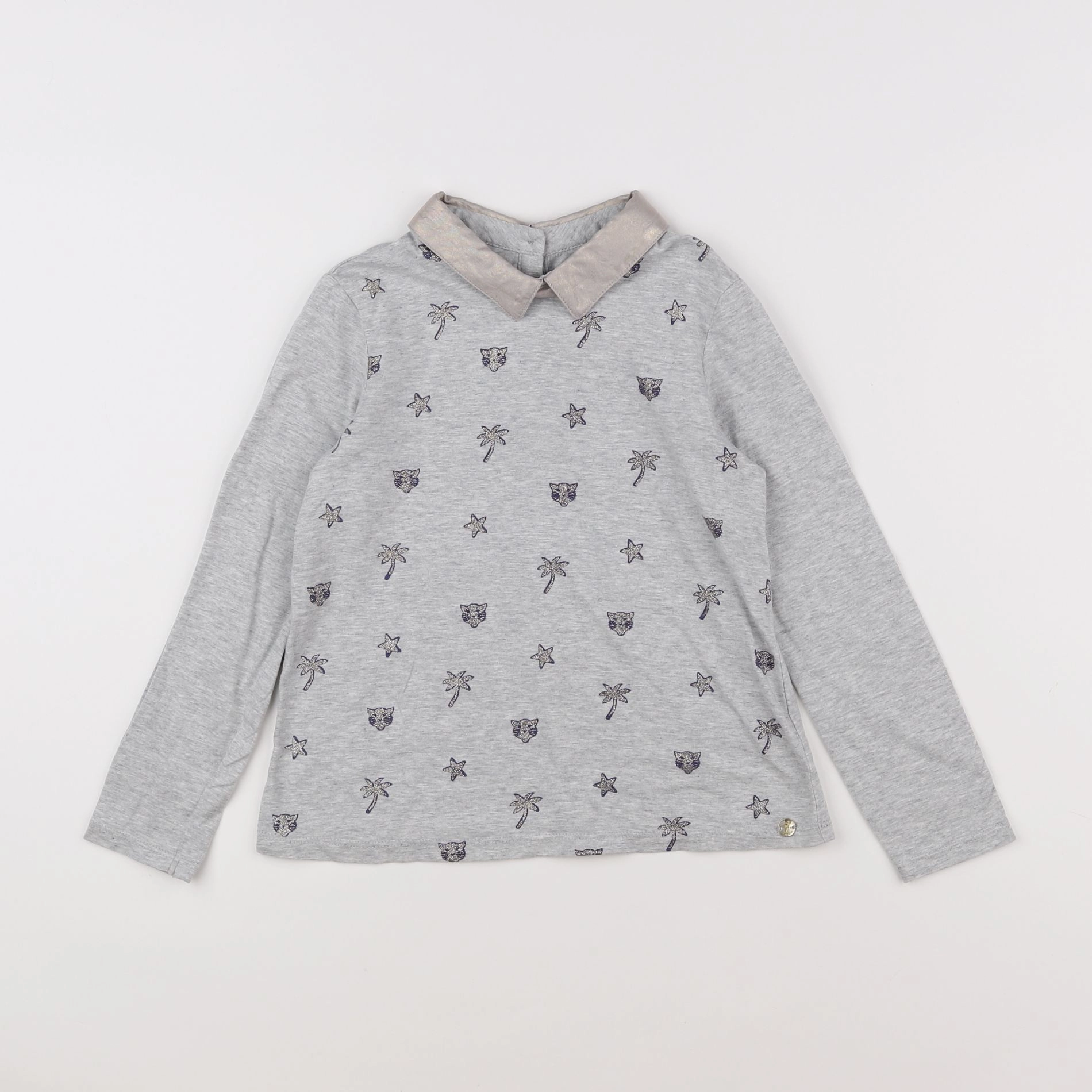 IKKS - tee-shirt gris, or - 6 ans