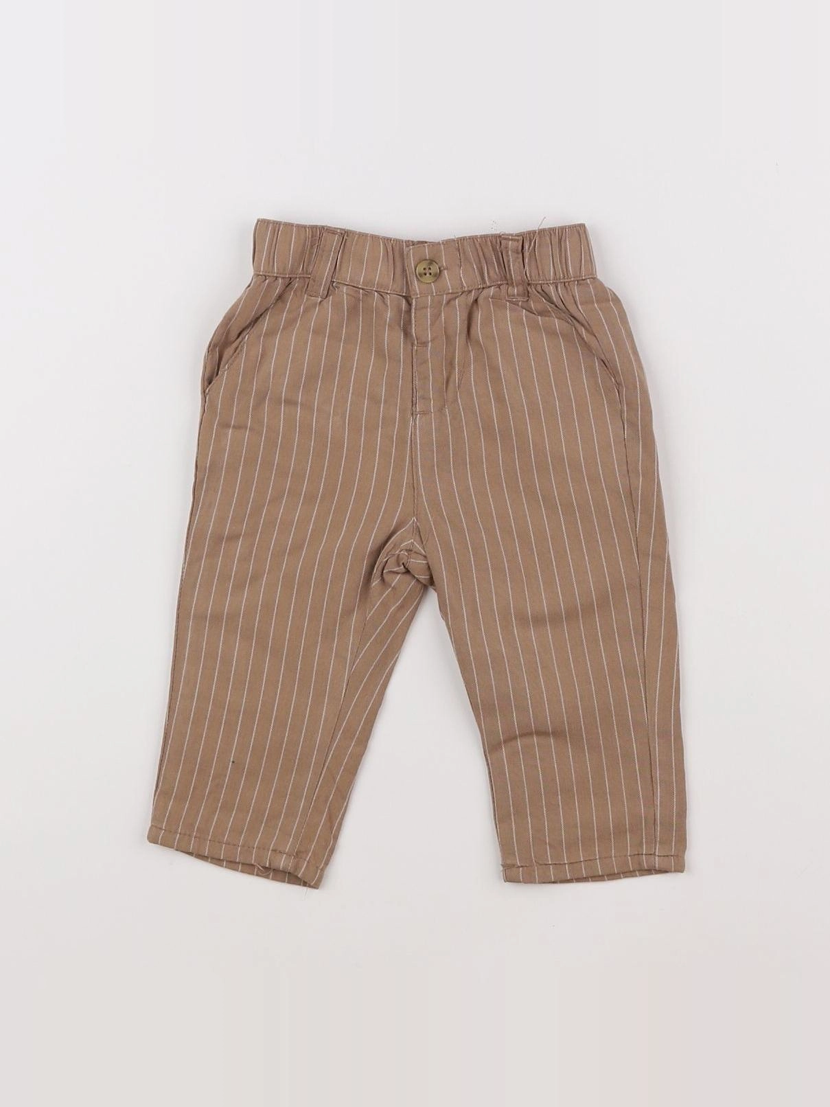 Vertbaudet - pantalon marron - 6 mois