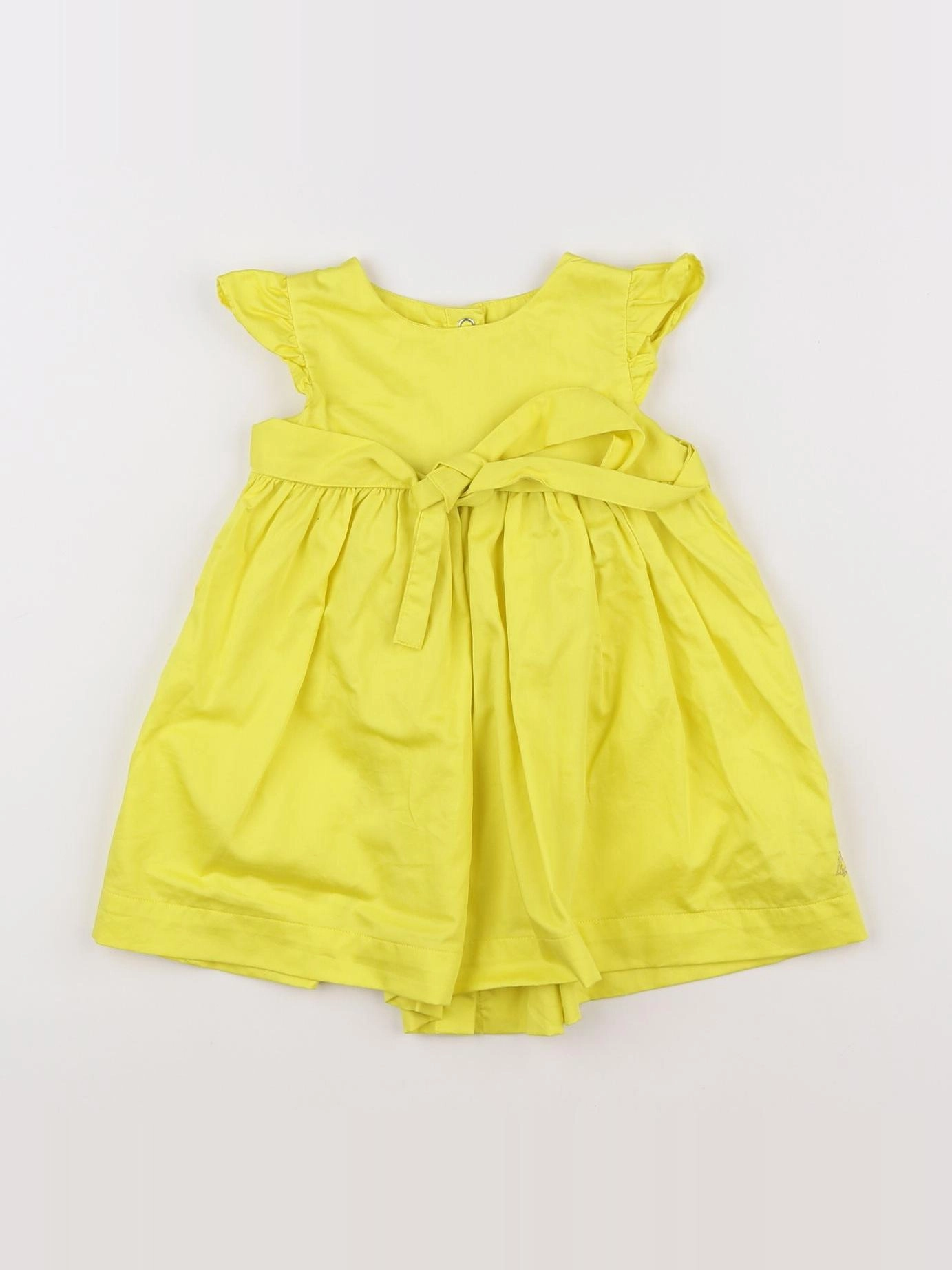 Petit Bateau - robe jaune - 12 mois