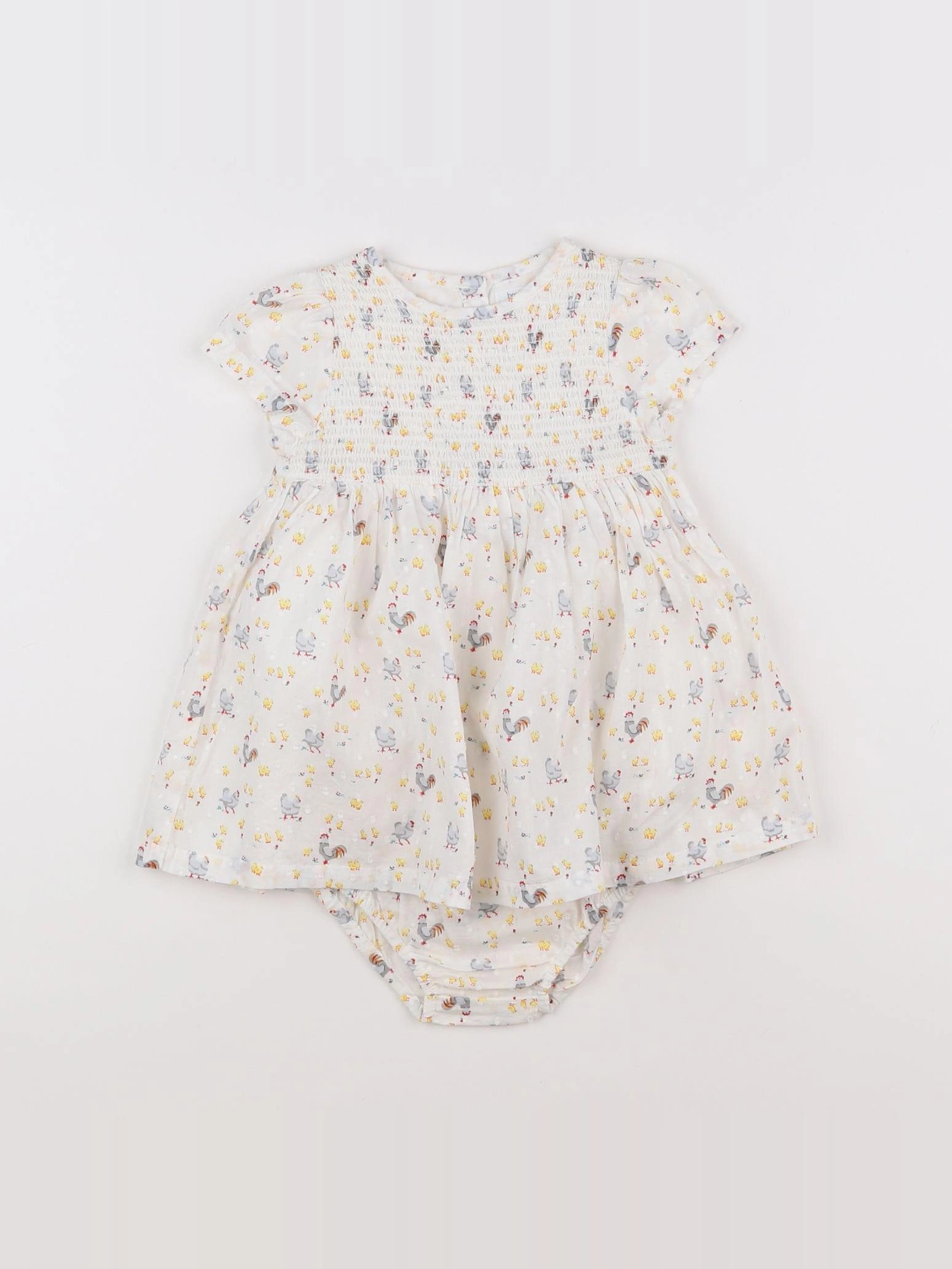 Boutchou - robe beige, jaune - 9 mois