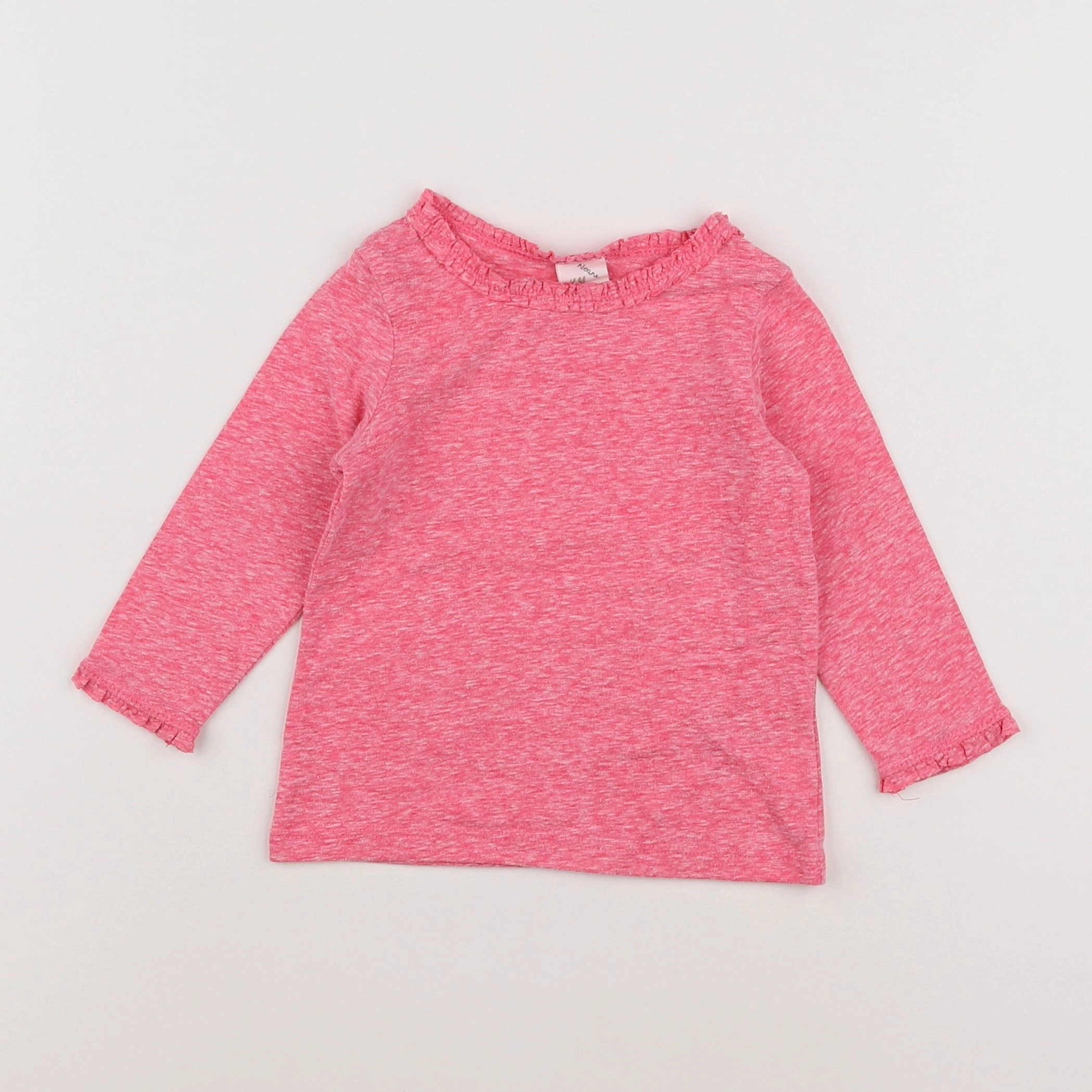 H&M - tee-shirt rose - 6/9 mois