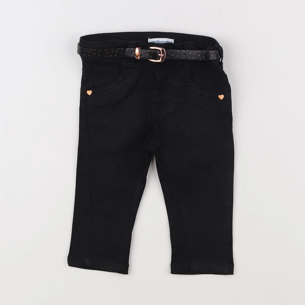 Vertbaudet - pantalon noir - 9 mois