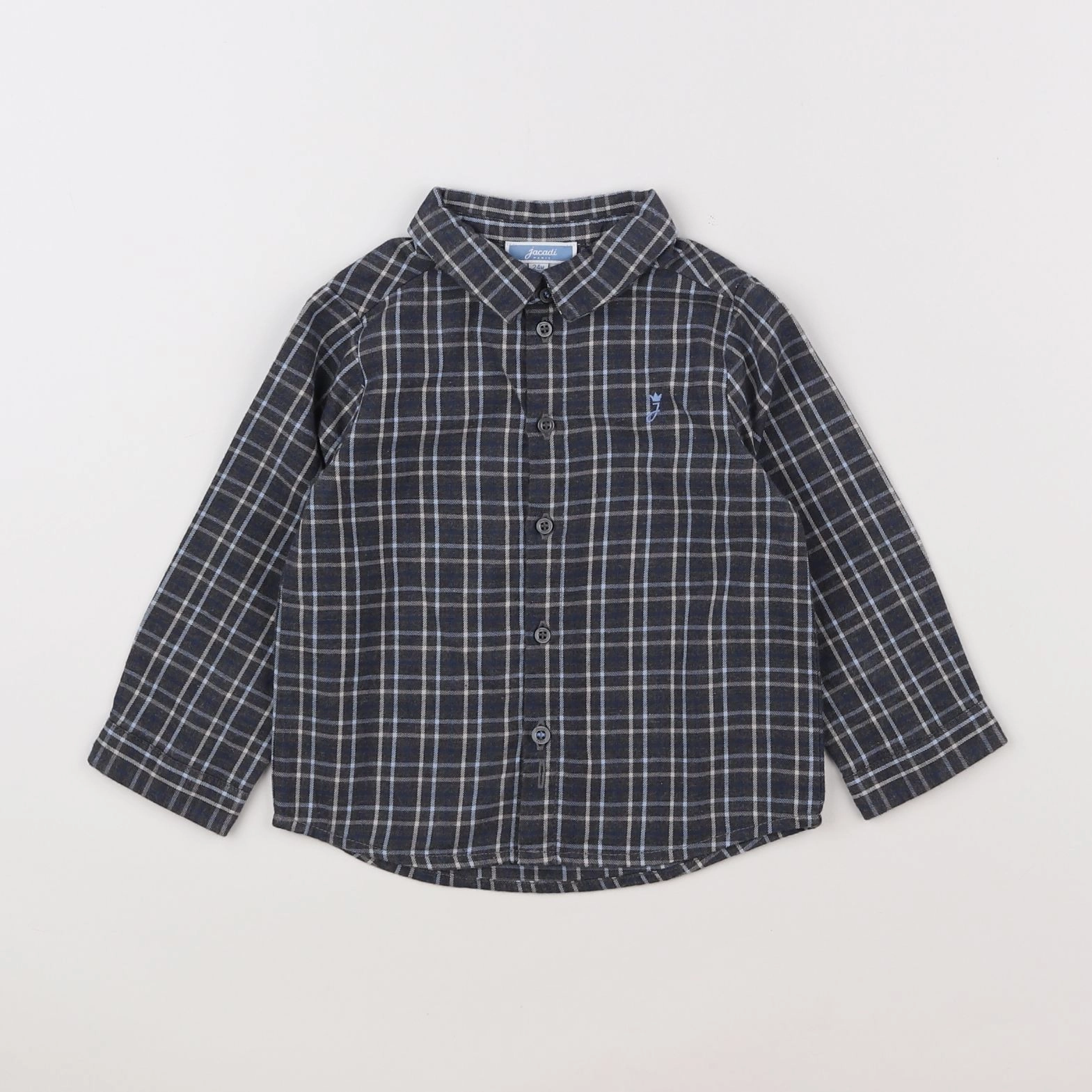 Jacadi - chemise marron, bleu - 2 ans