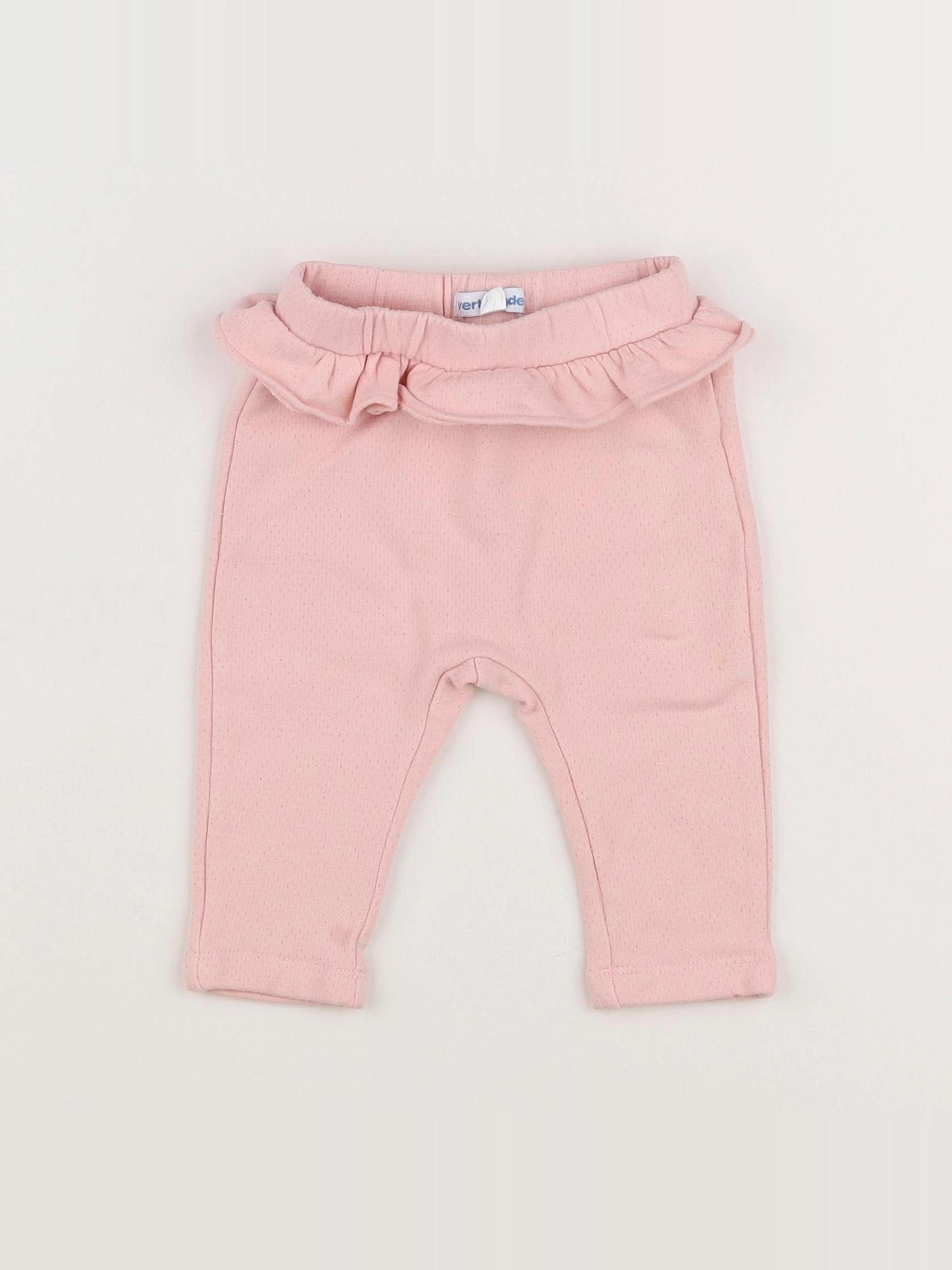 Vertbaudet - jogging rose, or - 6 mois