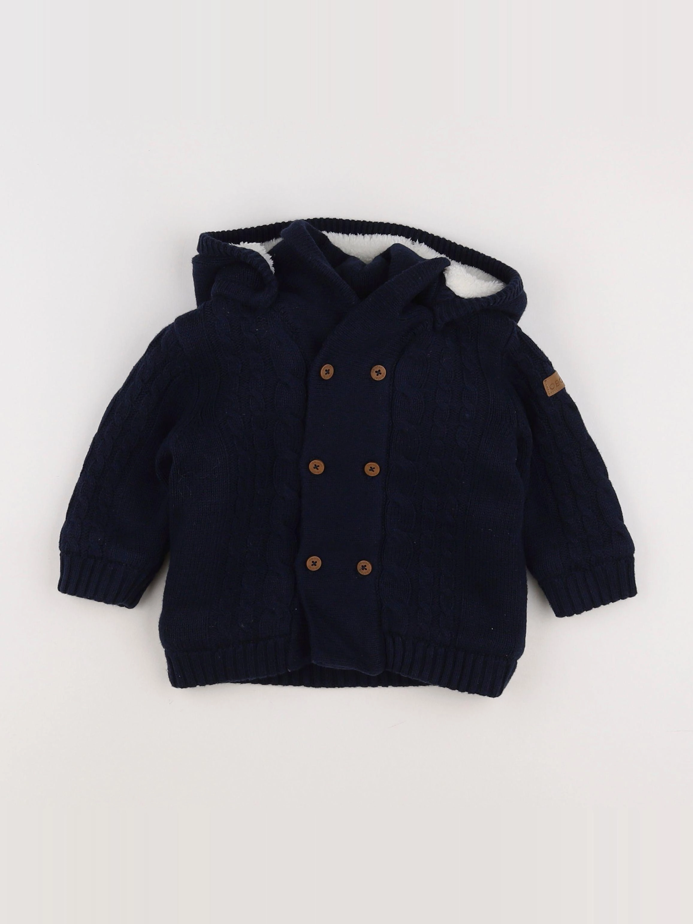 Okaidi - veste doublé bleu - 12 mois