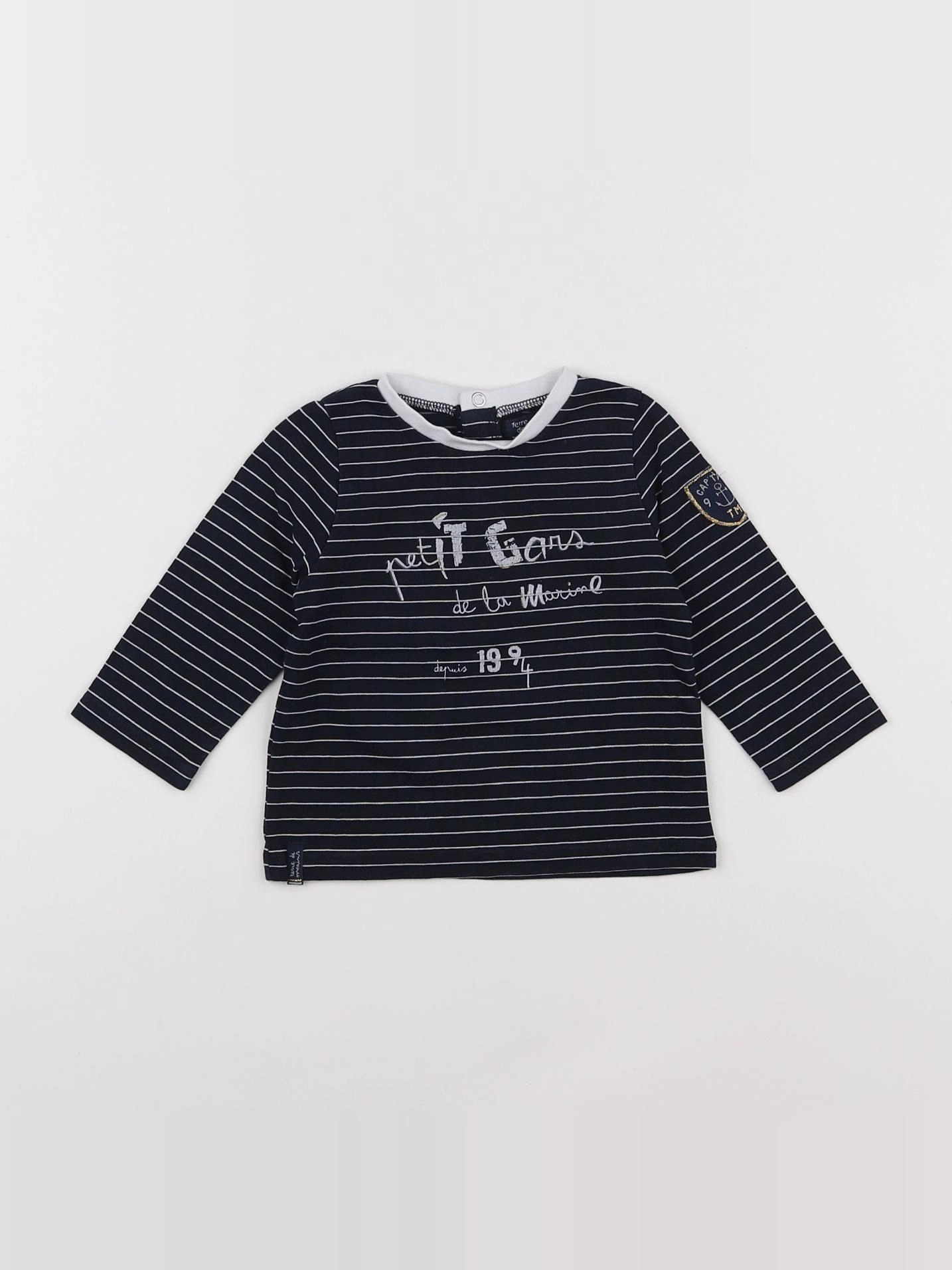 Terre de marins - tee-shirt bleu - 12 mois