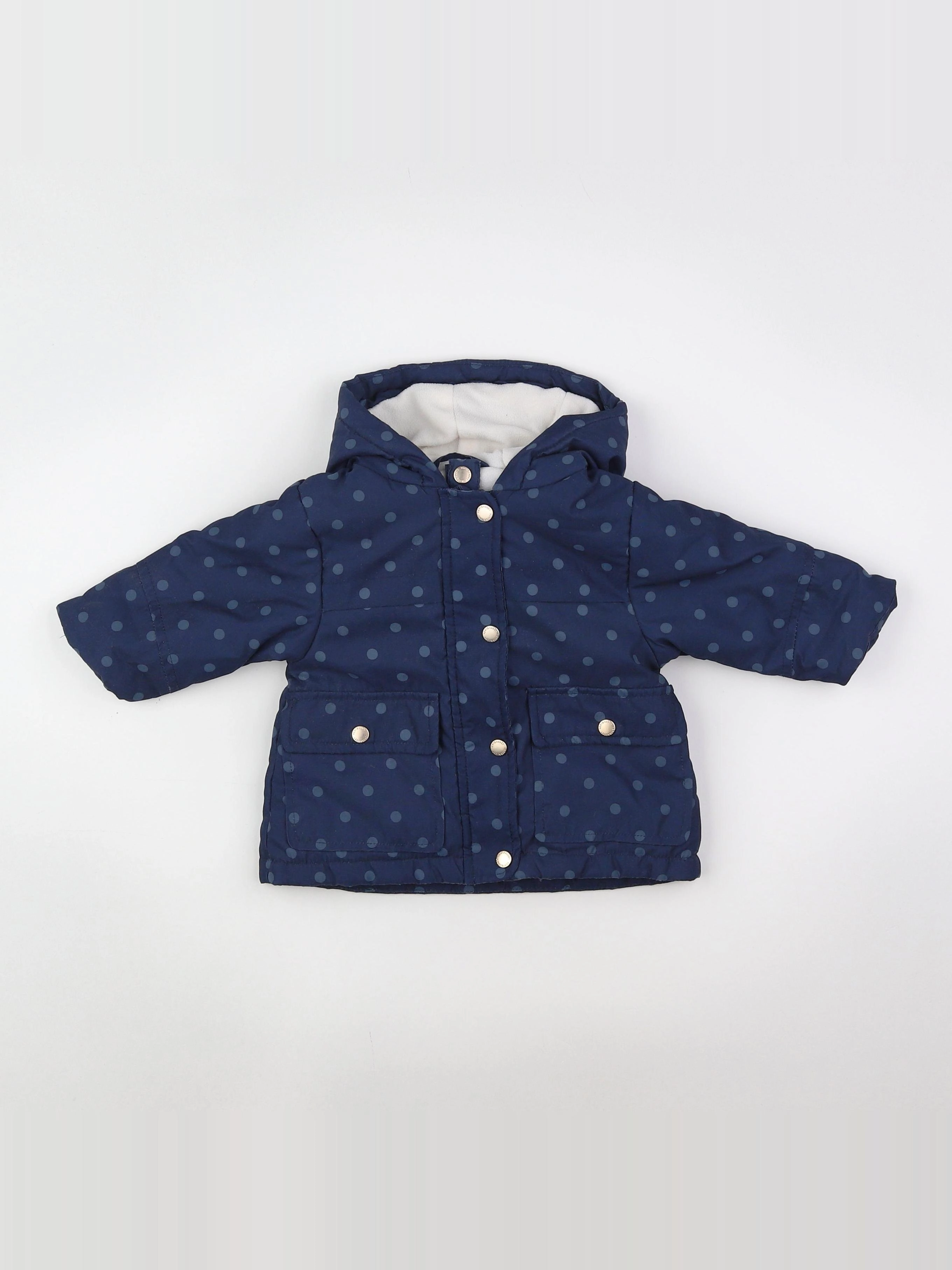 Vertbaudet - manteau bleu - 3 mois