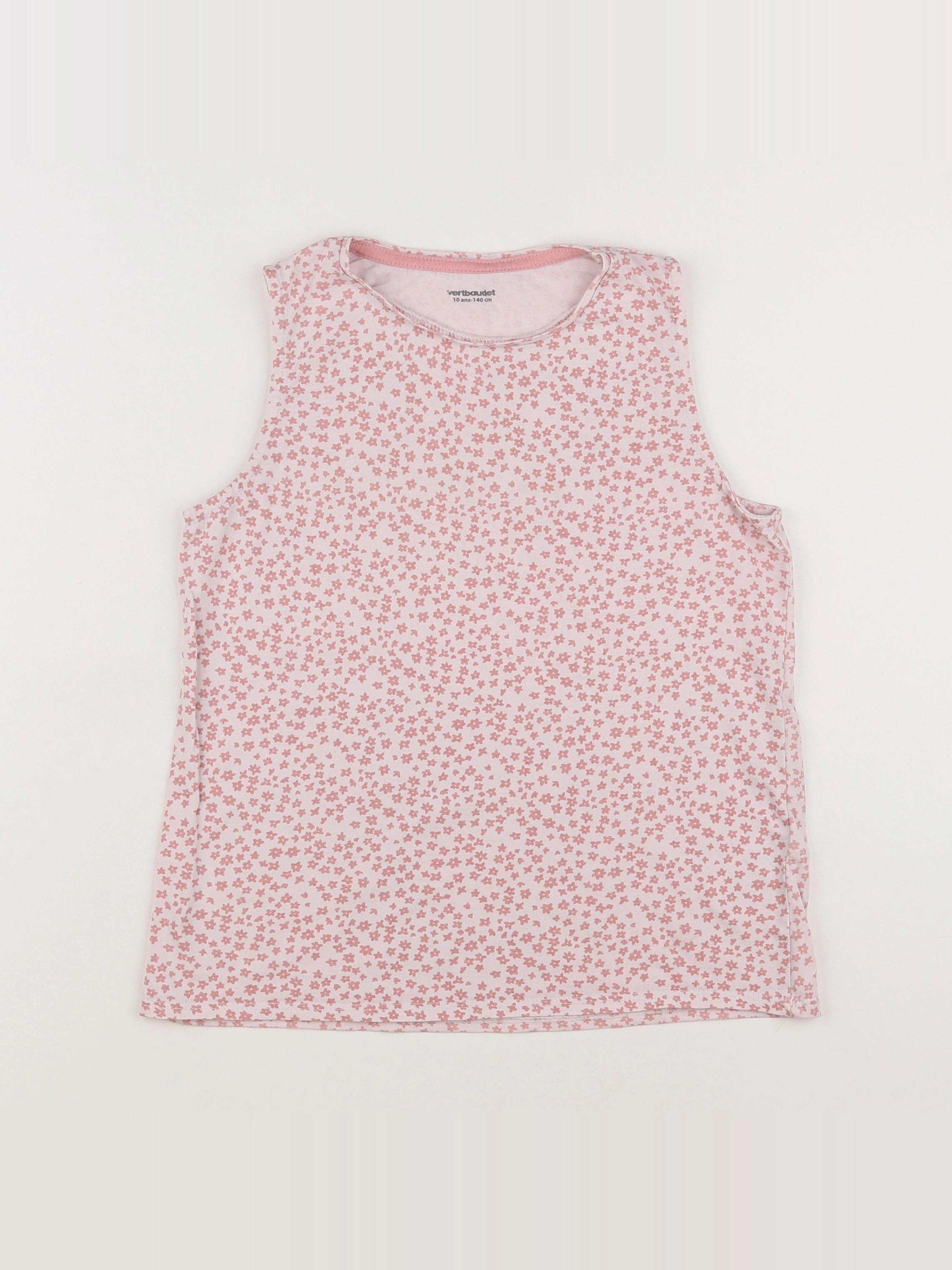 Vertbaudet - débardeur rose, beige - 10 ans