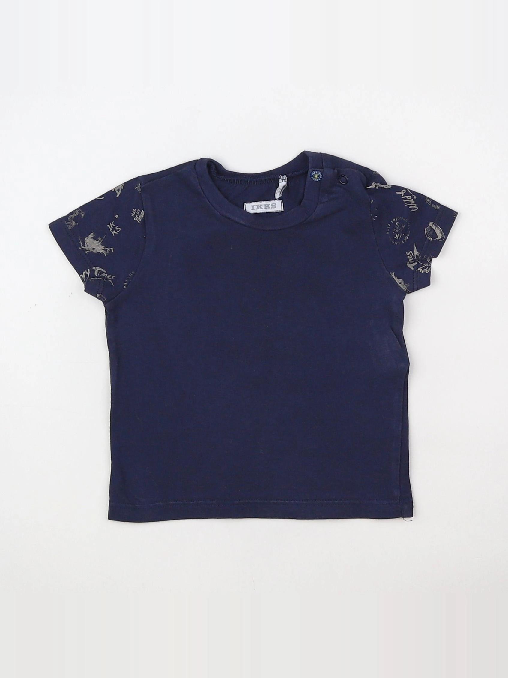 IKKS - tee-shirt bleu - 6 mois