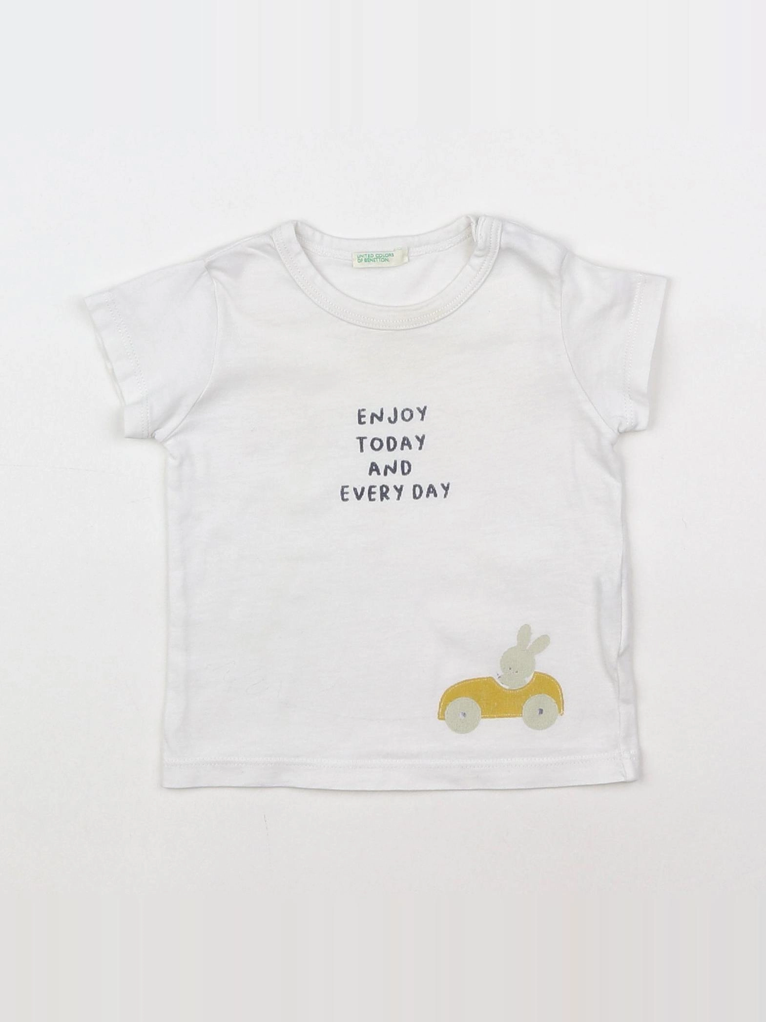 Benetton - tee-shirt blanc - 6 mois