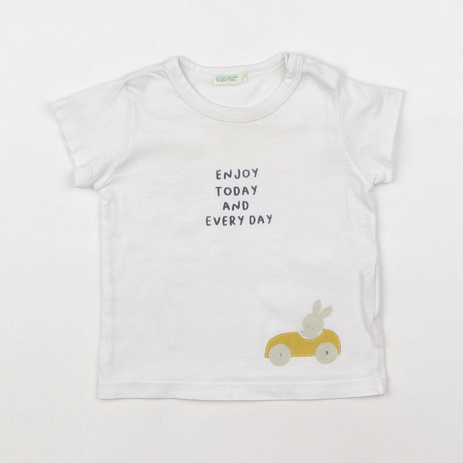 Benetton - tee-shirt blanc - 6 mois