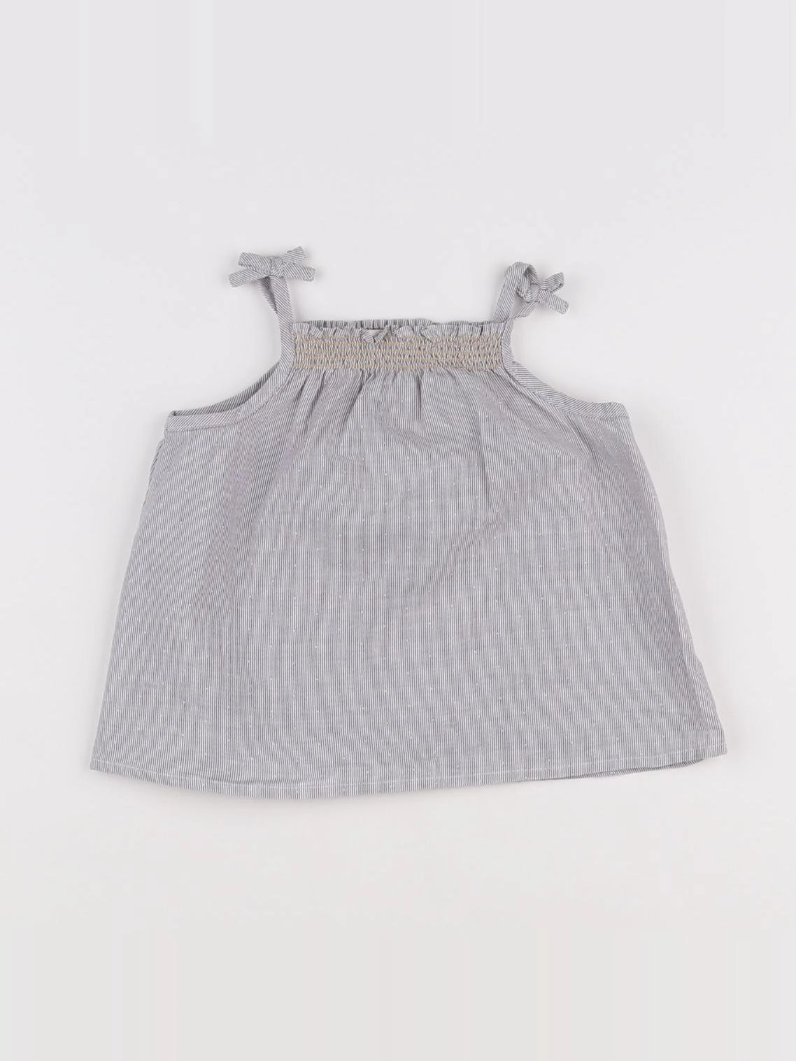Boutchou - blouse blanc, bleu - 9 mois