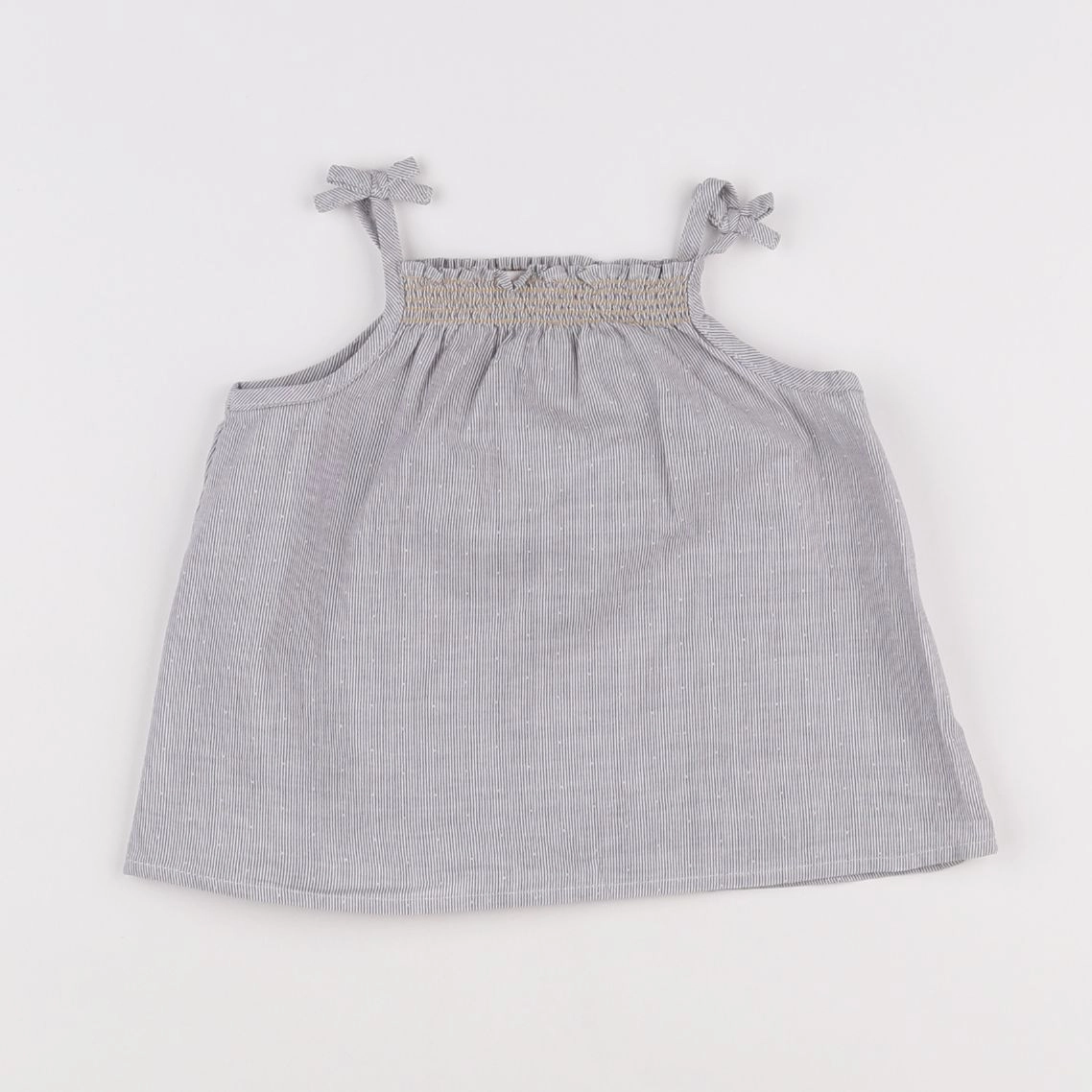 Boutchou - blouse blanc, bleu - 9 mois