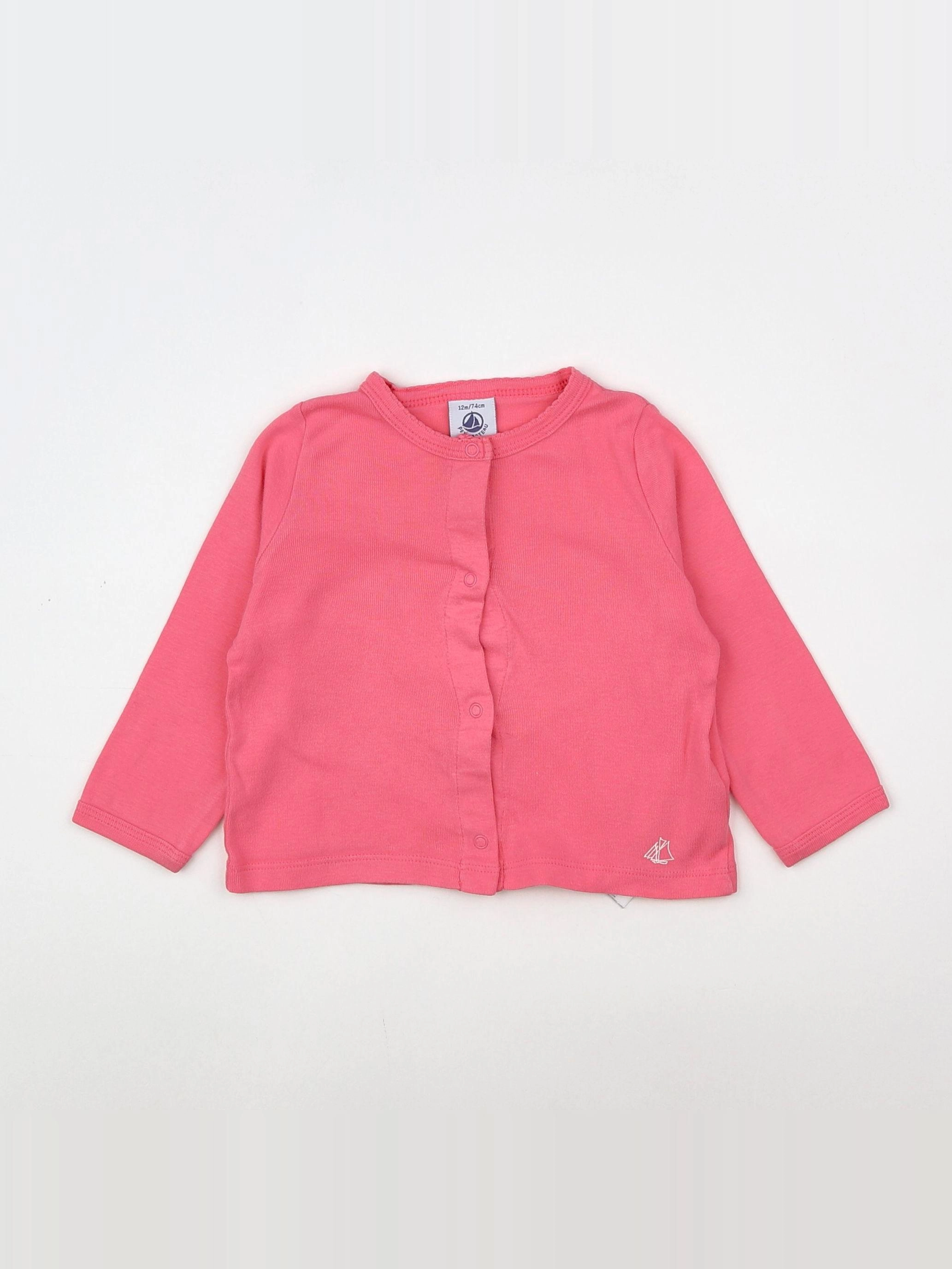 Petit Bateau - tee-shirt rose - 12 mois