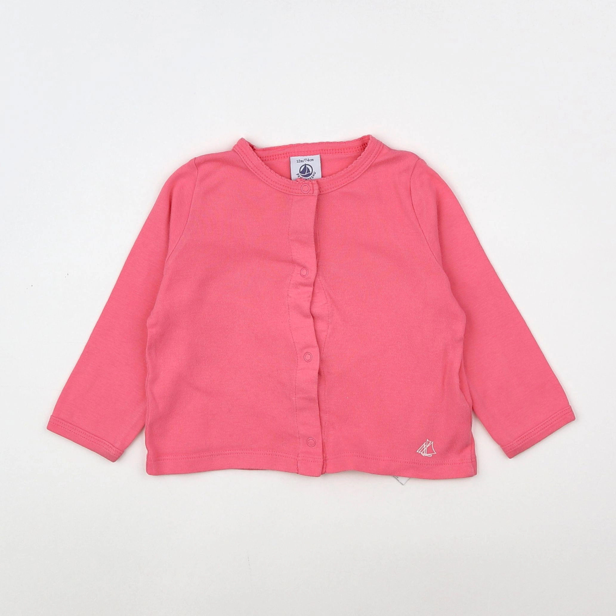 Petit Bateau - tee-shirt rose - 12 mois